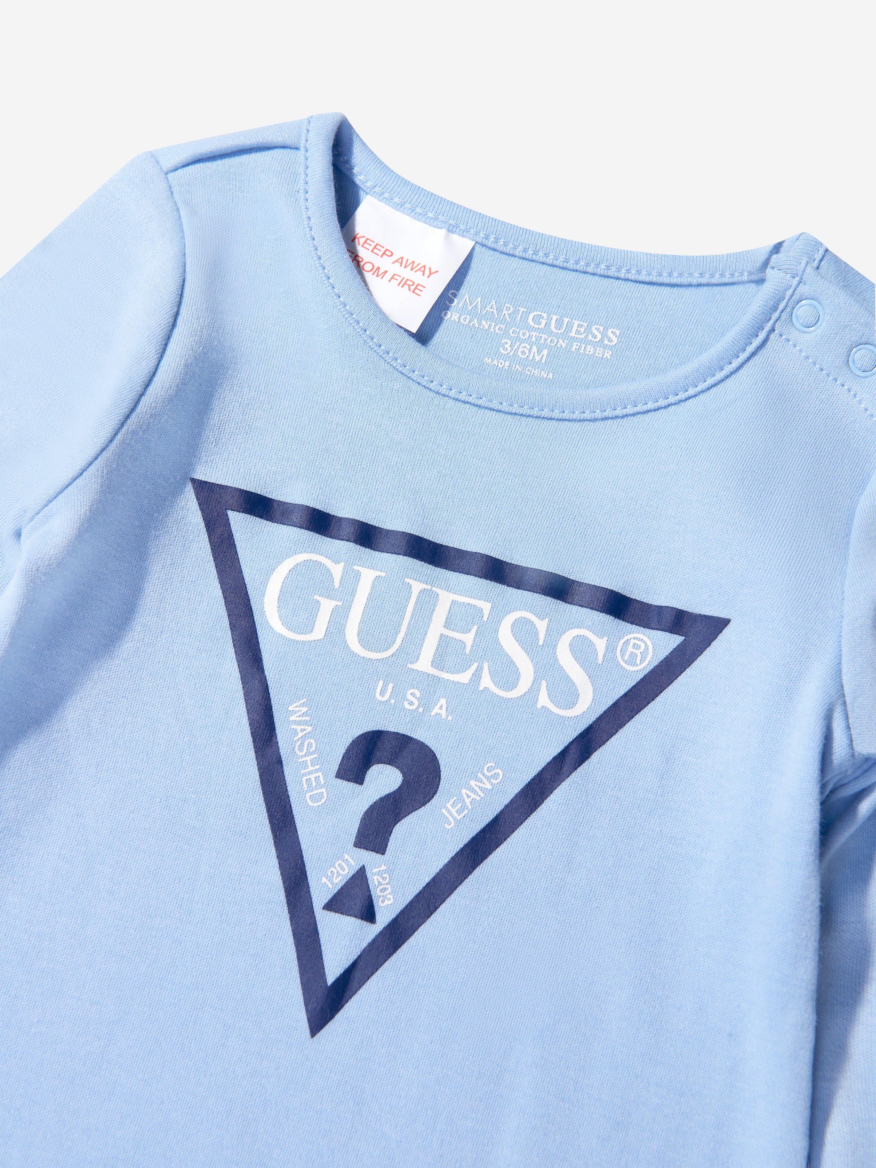 Guess Baby Boys Logo Print Babygrow