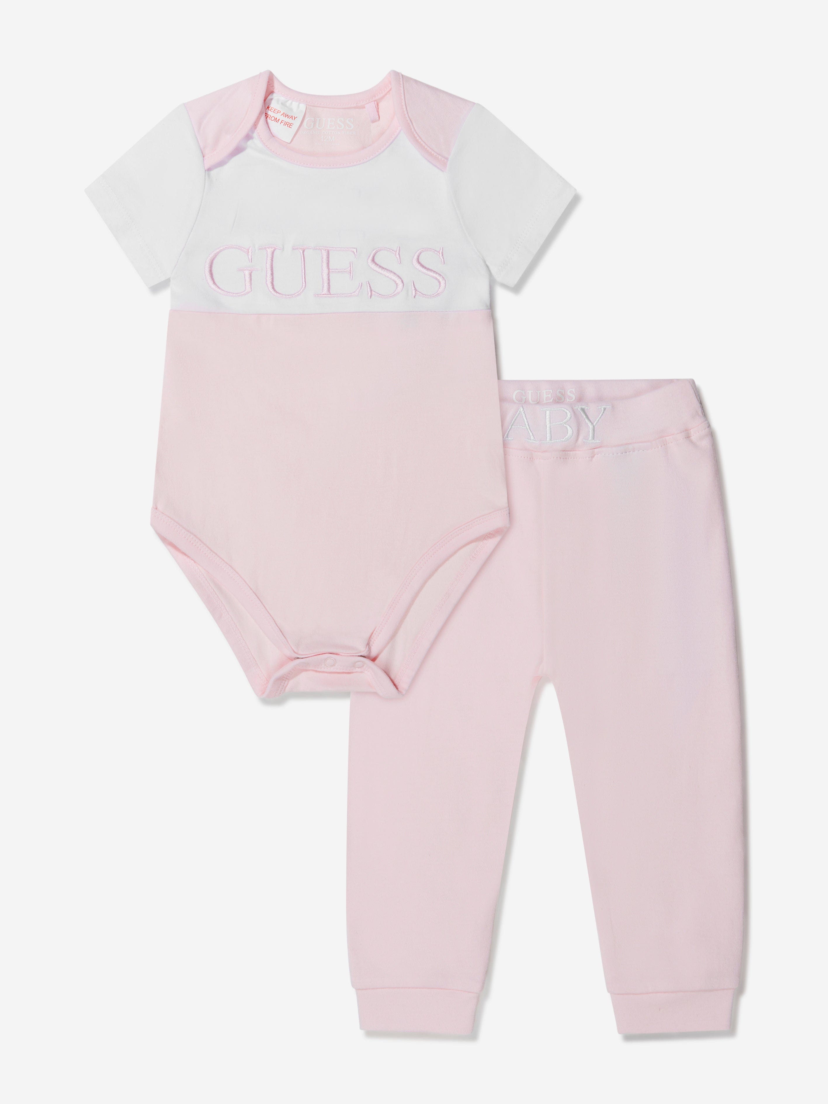 Guess Baby Girls Bodysuit And Pants Set