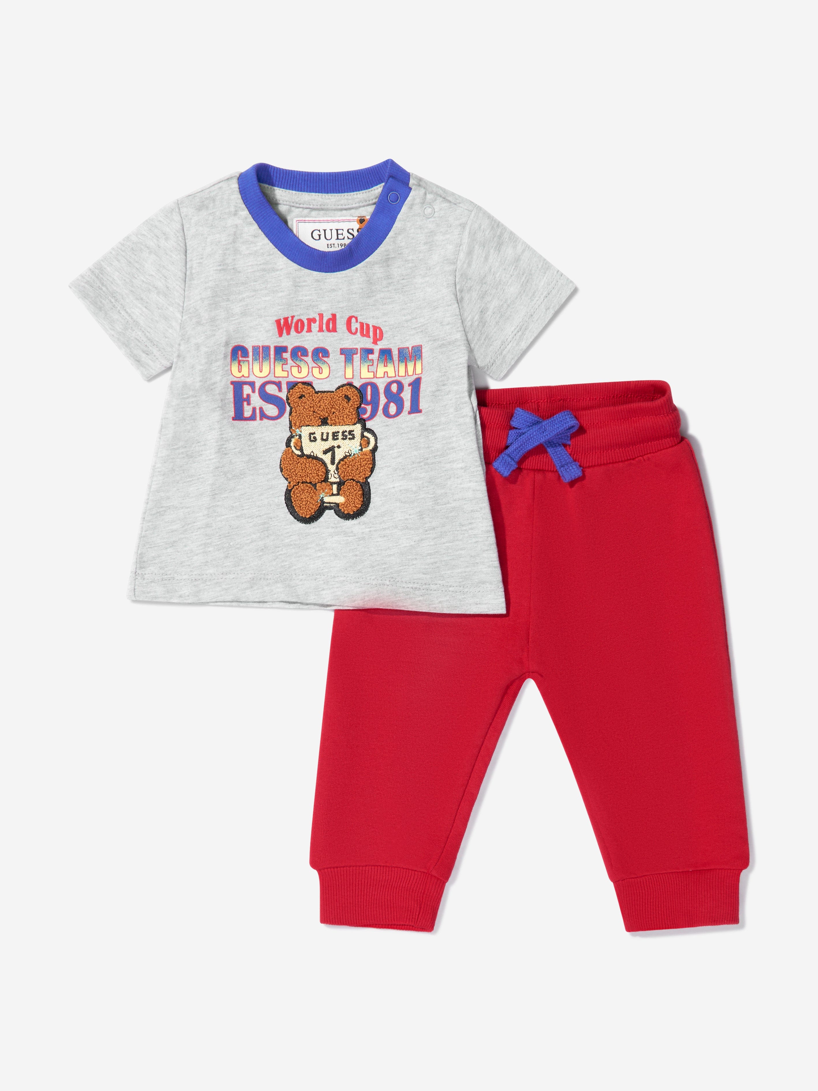 Guess Baby Boys Cotton T-Shirt And Pants Set