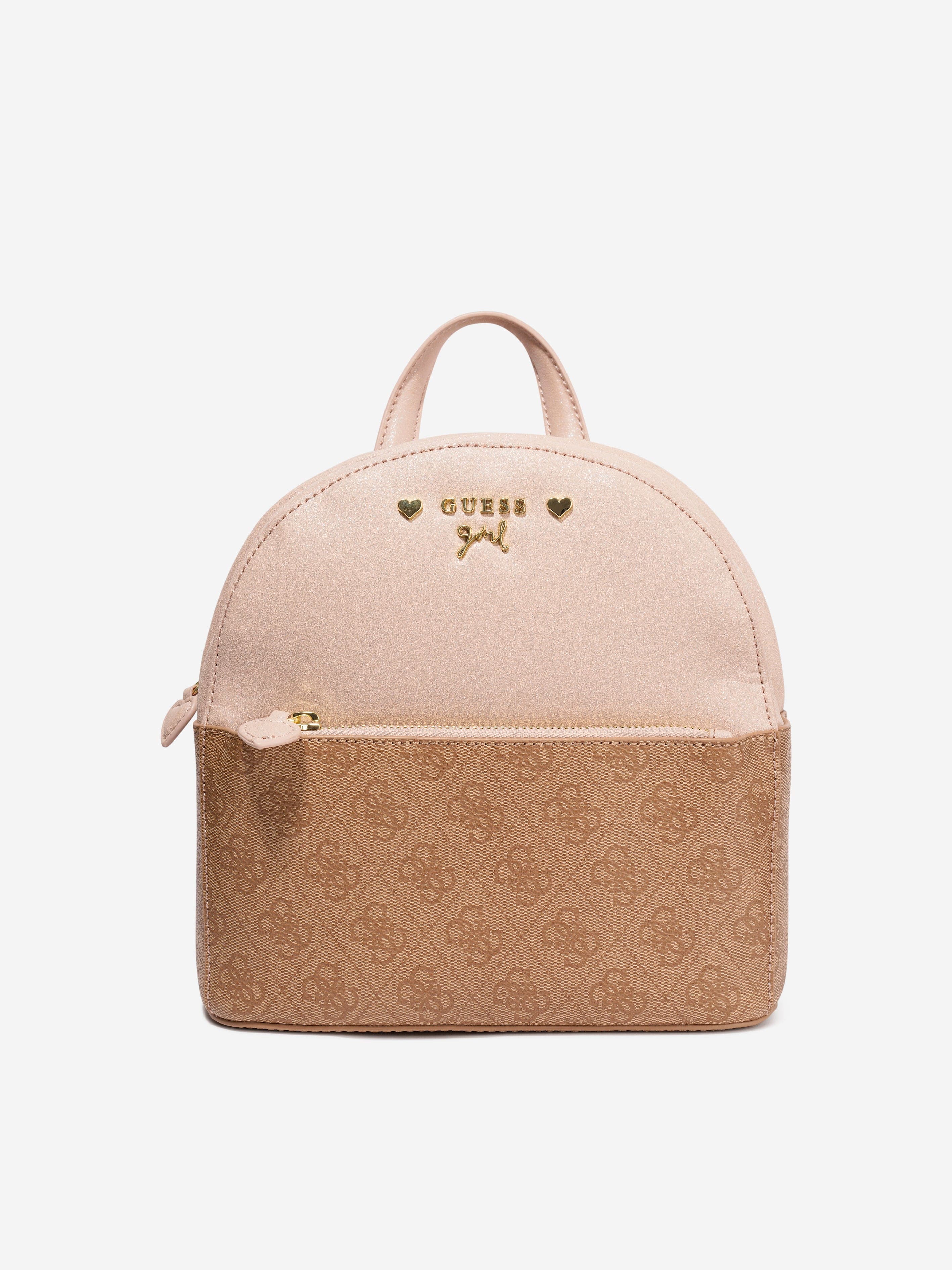 Guess Girls Logo Backpack in Beige