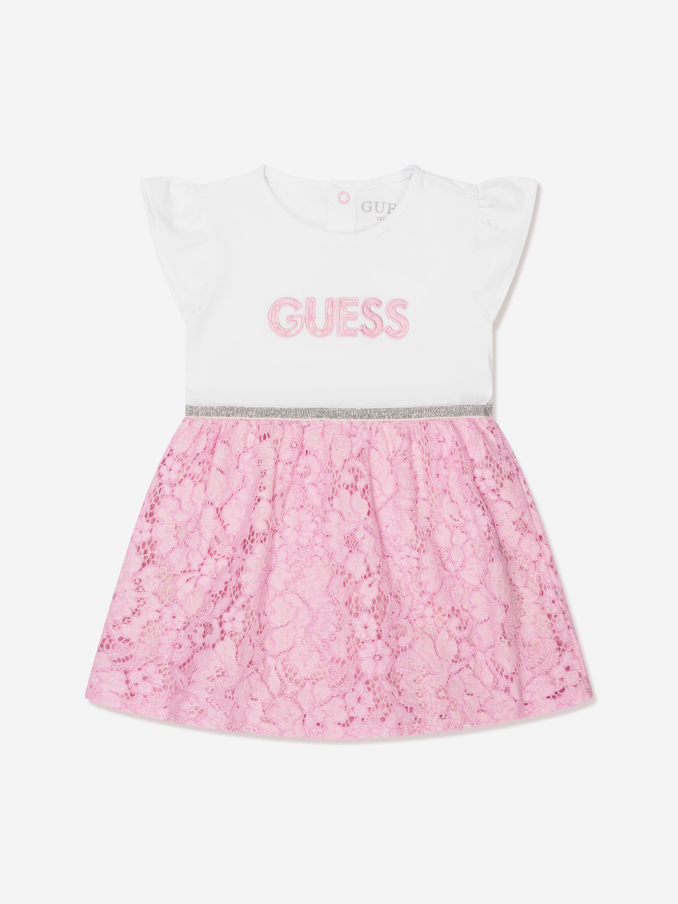 Guess Baby Girls Bodysuit Dress in White