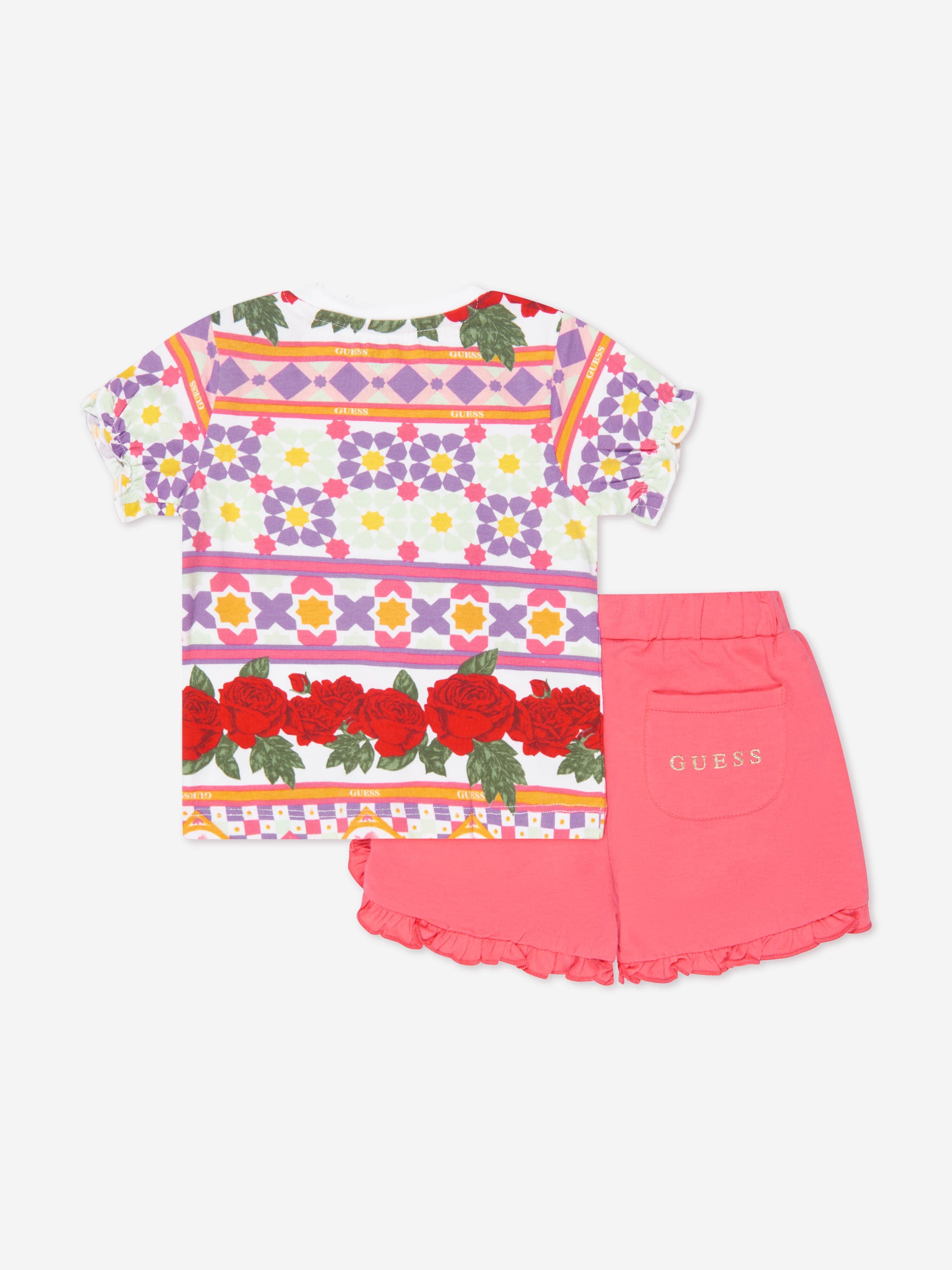 Guess Baby Girls T-Shirt And Shorts Set in Pink