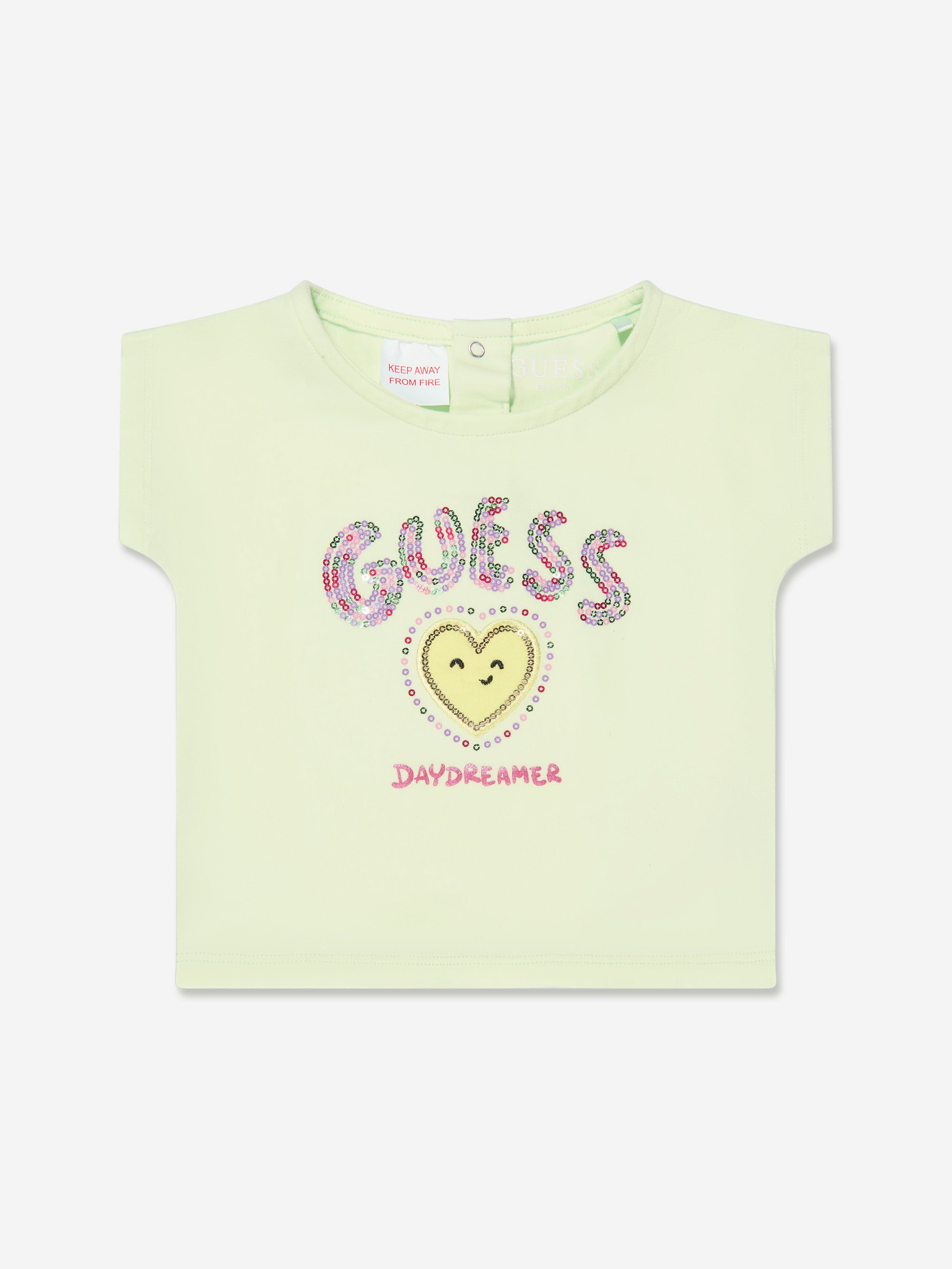 Guess Baby Girls T-Shirt And Chambray Shorts Set in Green