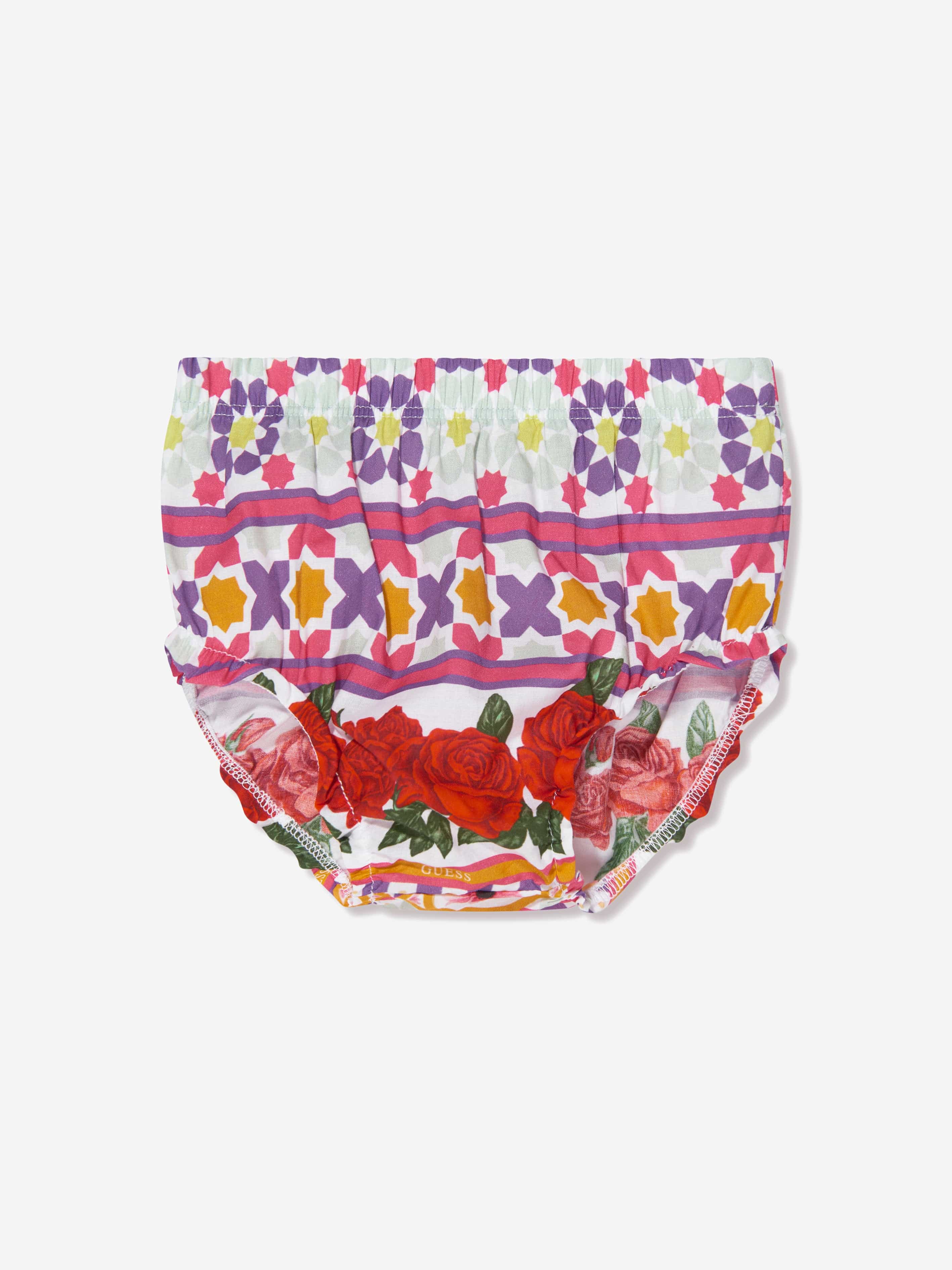 Guess Baby Girls Floral Dress And Knickers Set in Multicolour