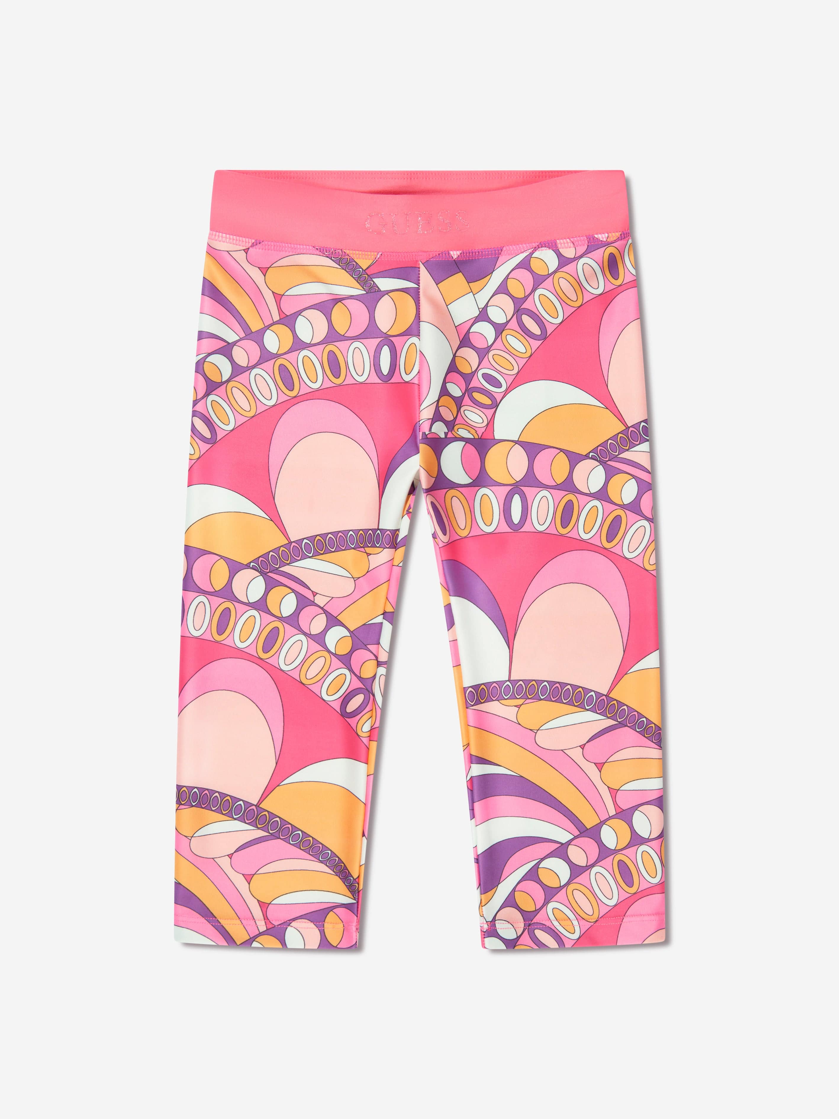 Guess Girls Microfiber Leggings in Multicolour