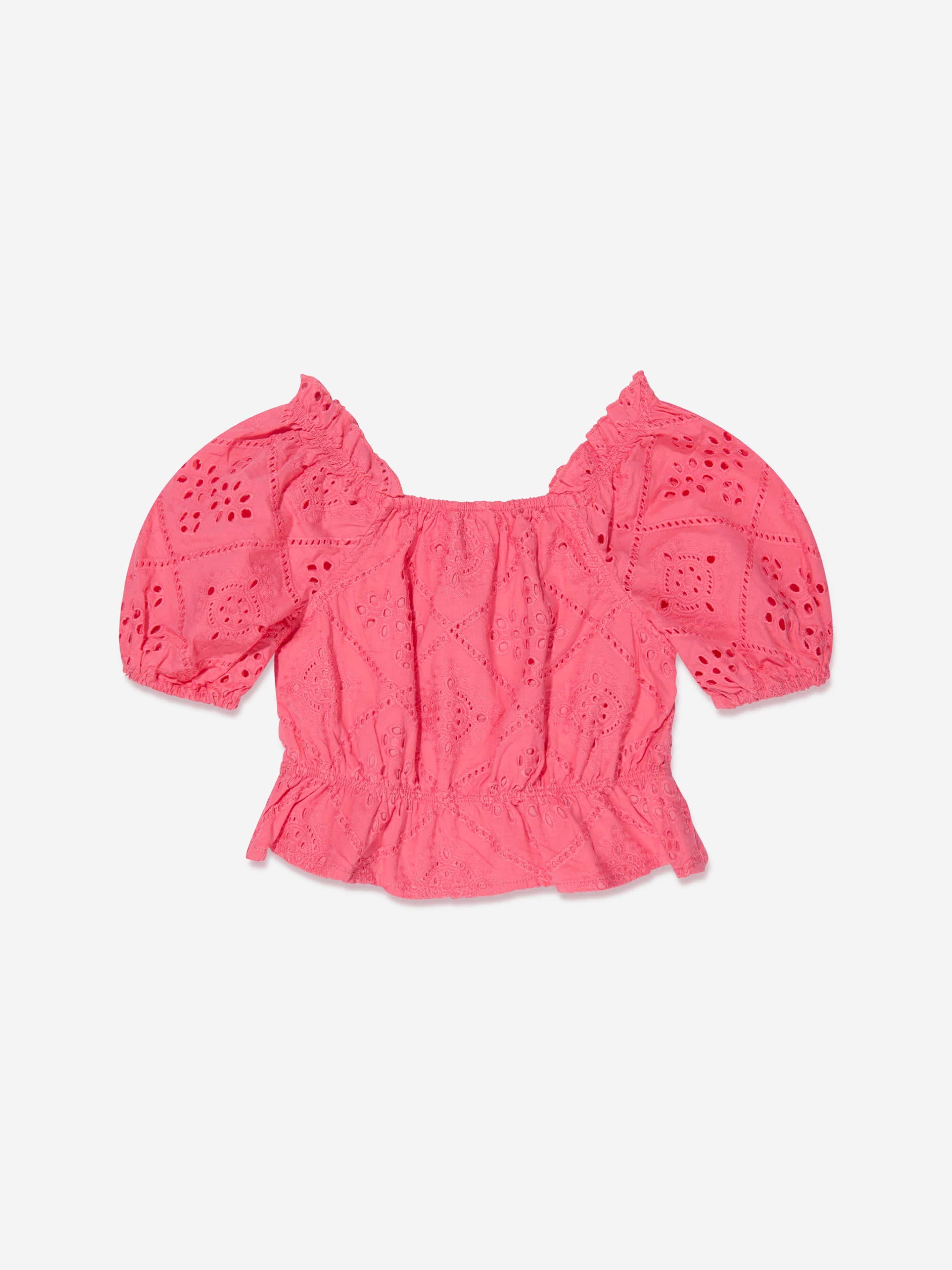 Guess Girls Sangallo Midi Top in Pink