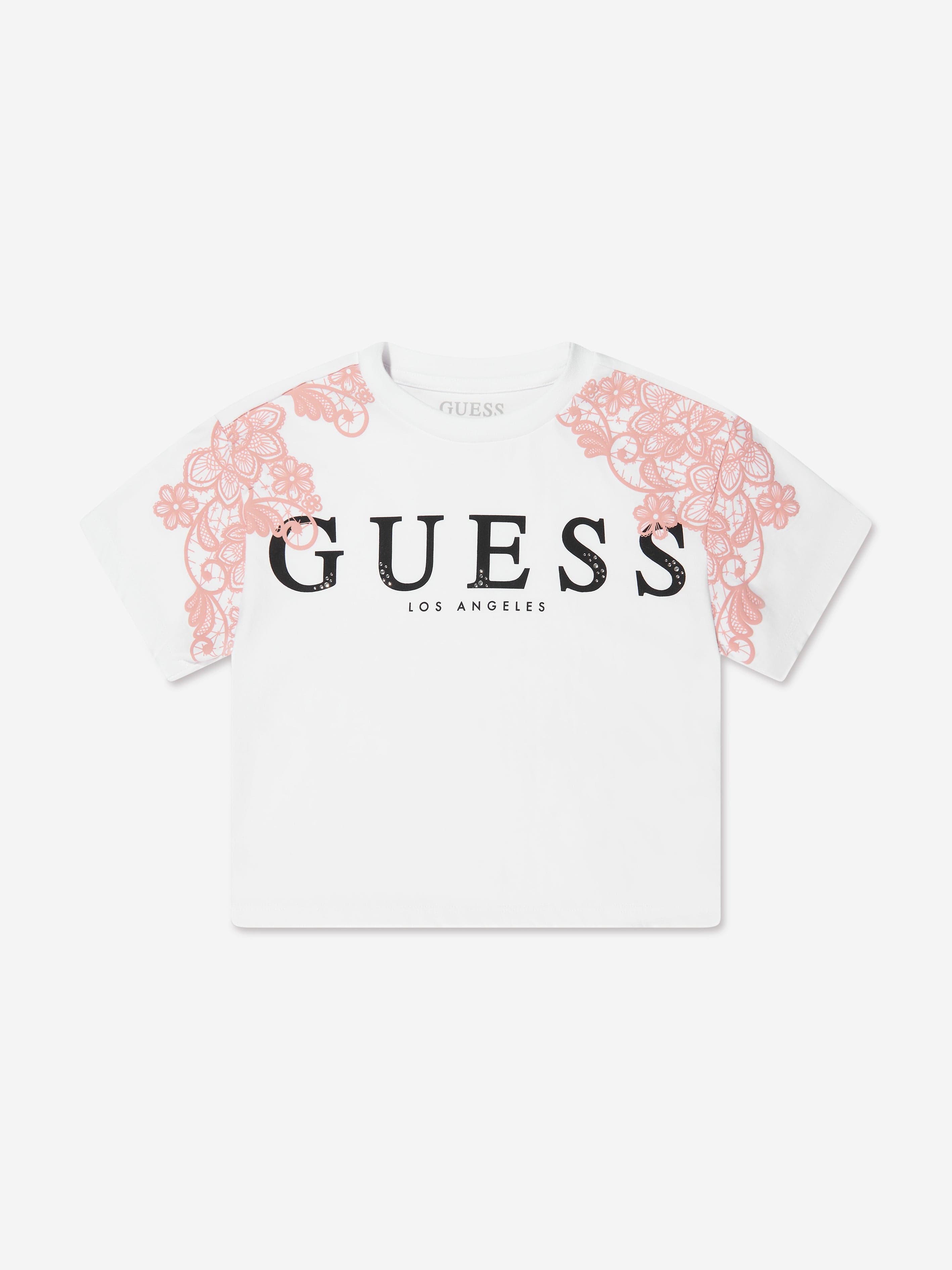 Guess Girls Logo T-Shirt in White