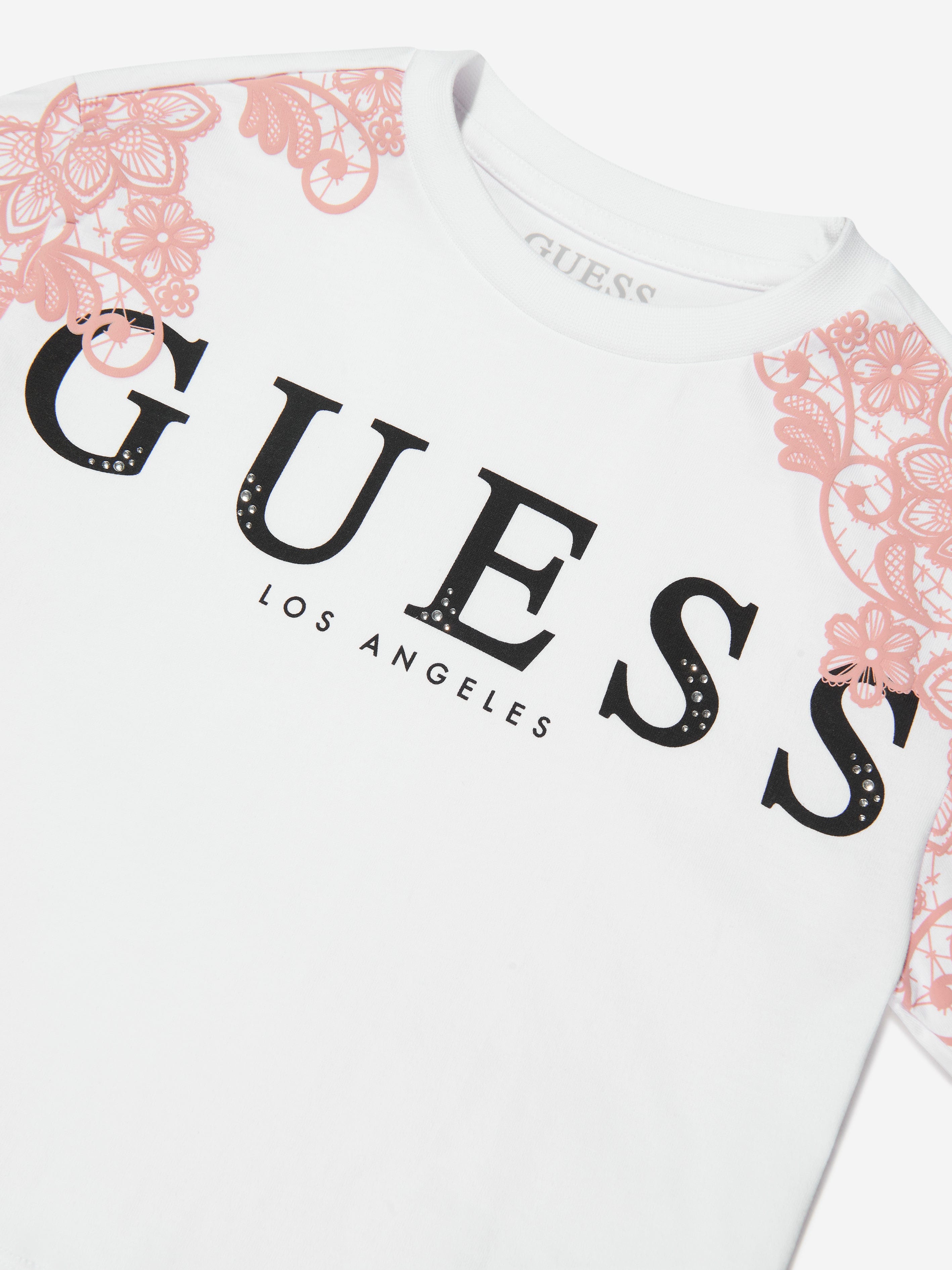 Guess Girls Logo T-Shirt in White