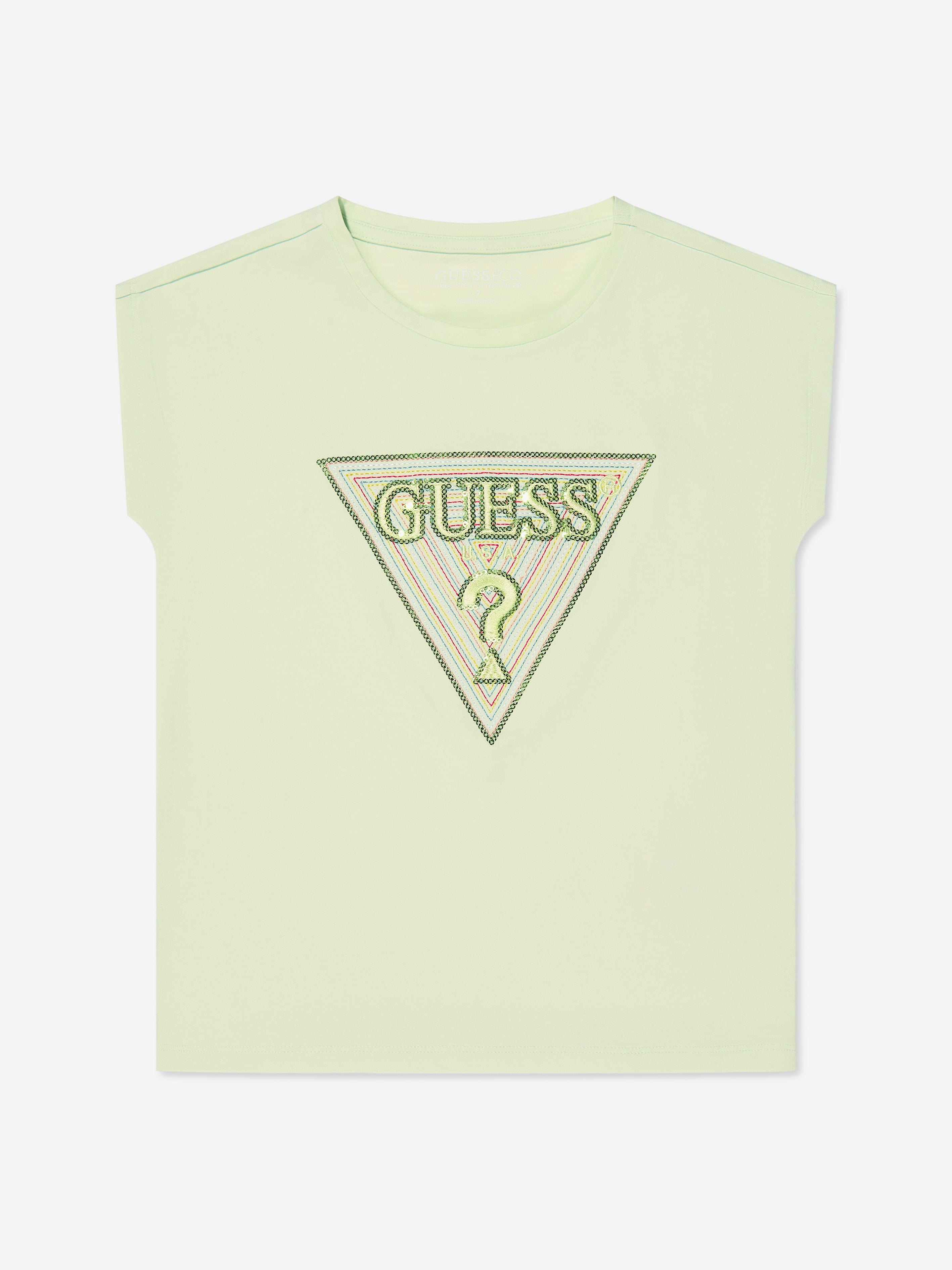 Guess Girls Logo T-Shirt in Green