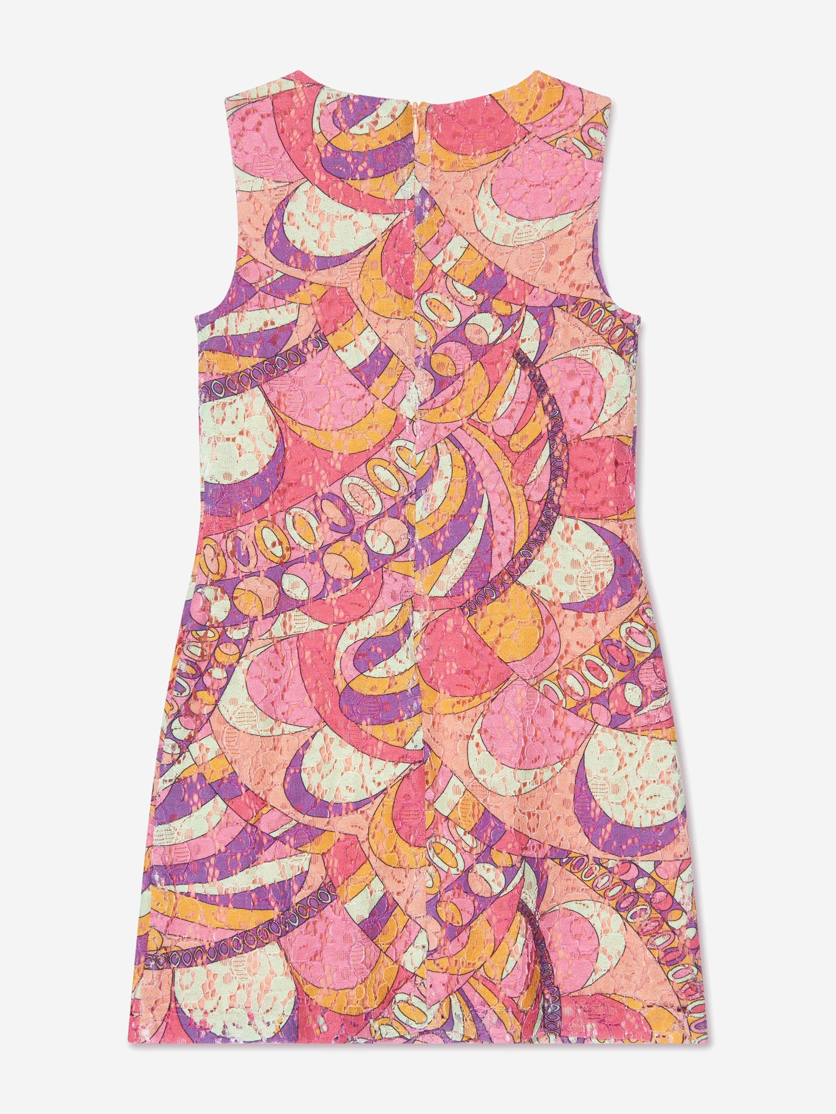 Guess Girls Sleeveless Lace Dress in Multicolour