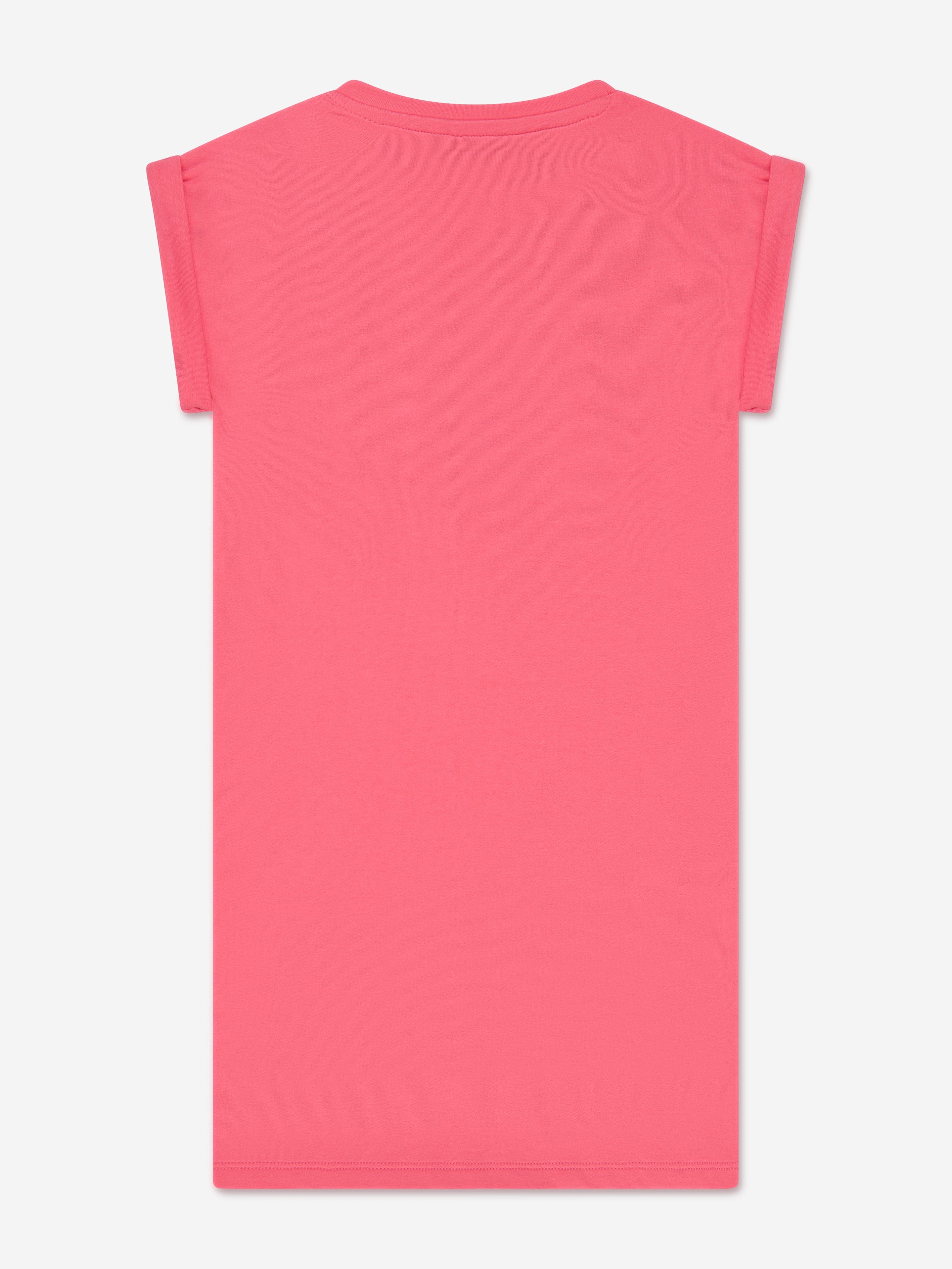 Guess Girls Logo Dress in Pink