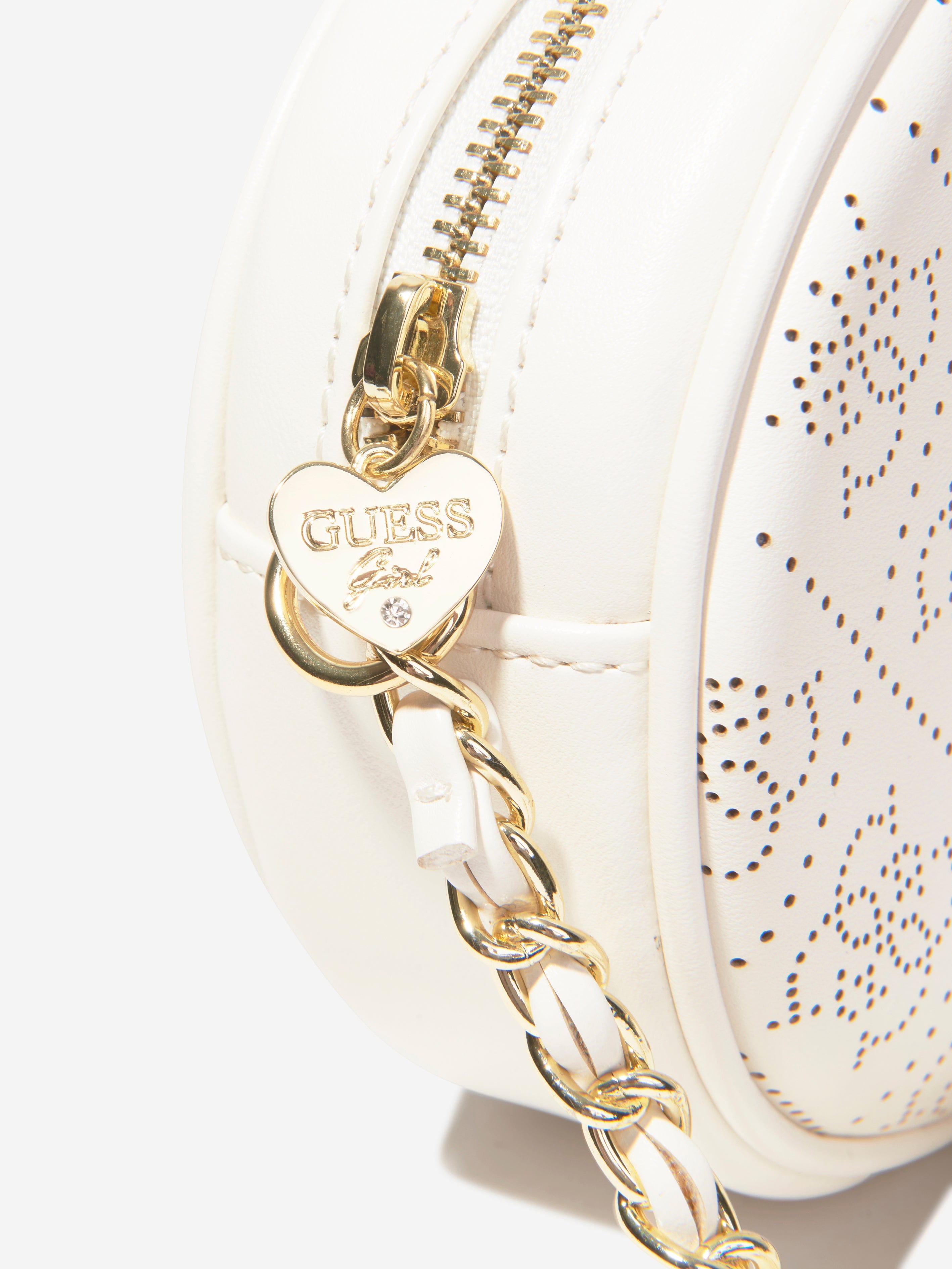 Guess Girls Mini Crossbody Bag in White