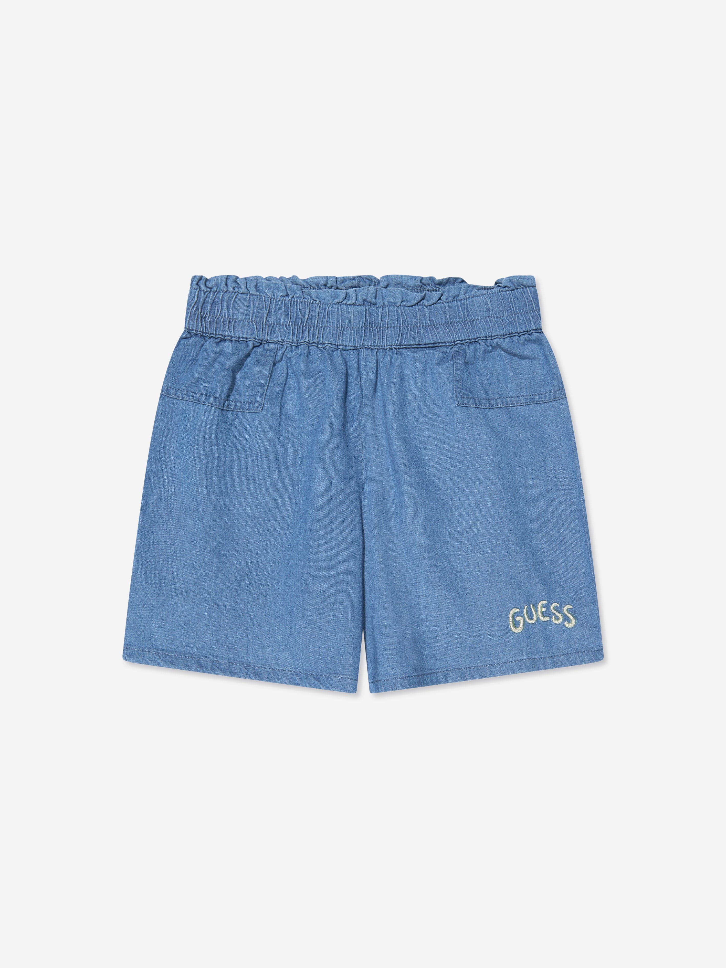 Guess Girls T-Shirt And Chambray Shorts in Green