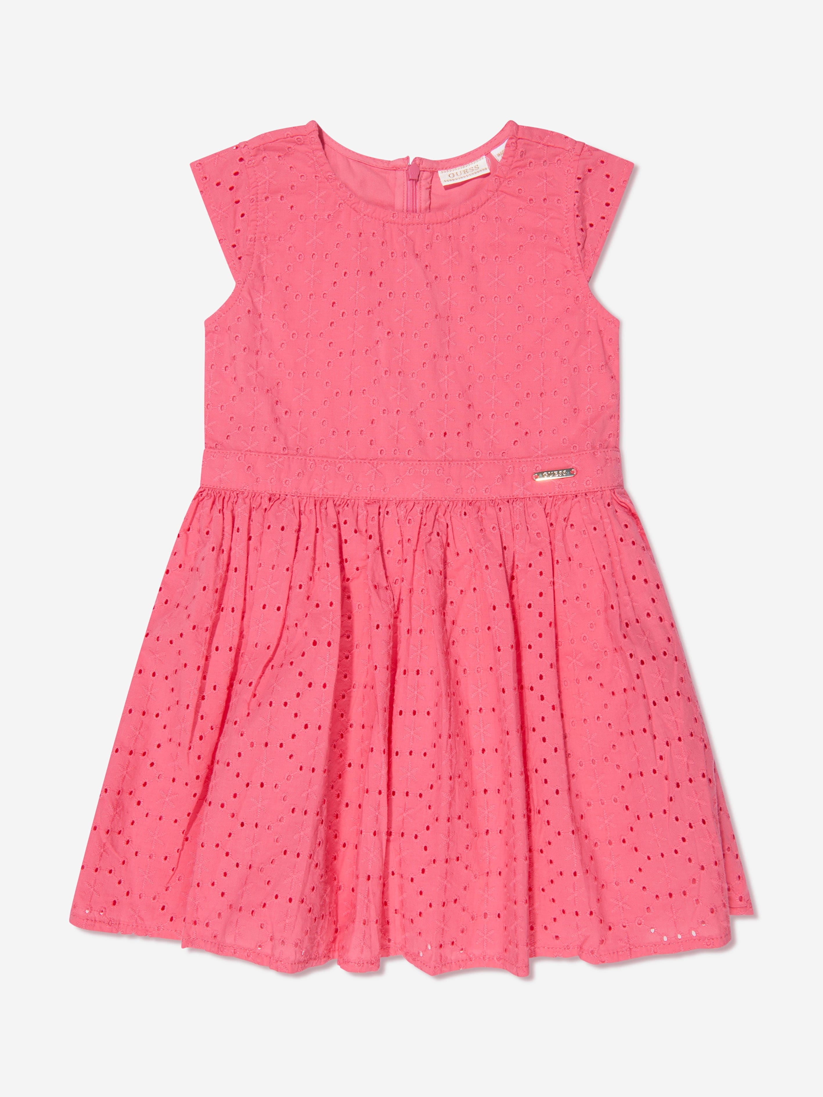 Guess Girls Sangallo Dress in Pink