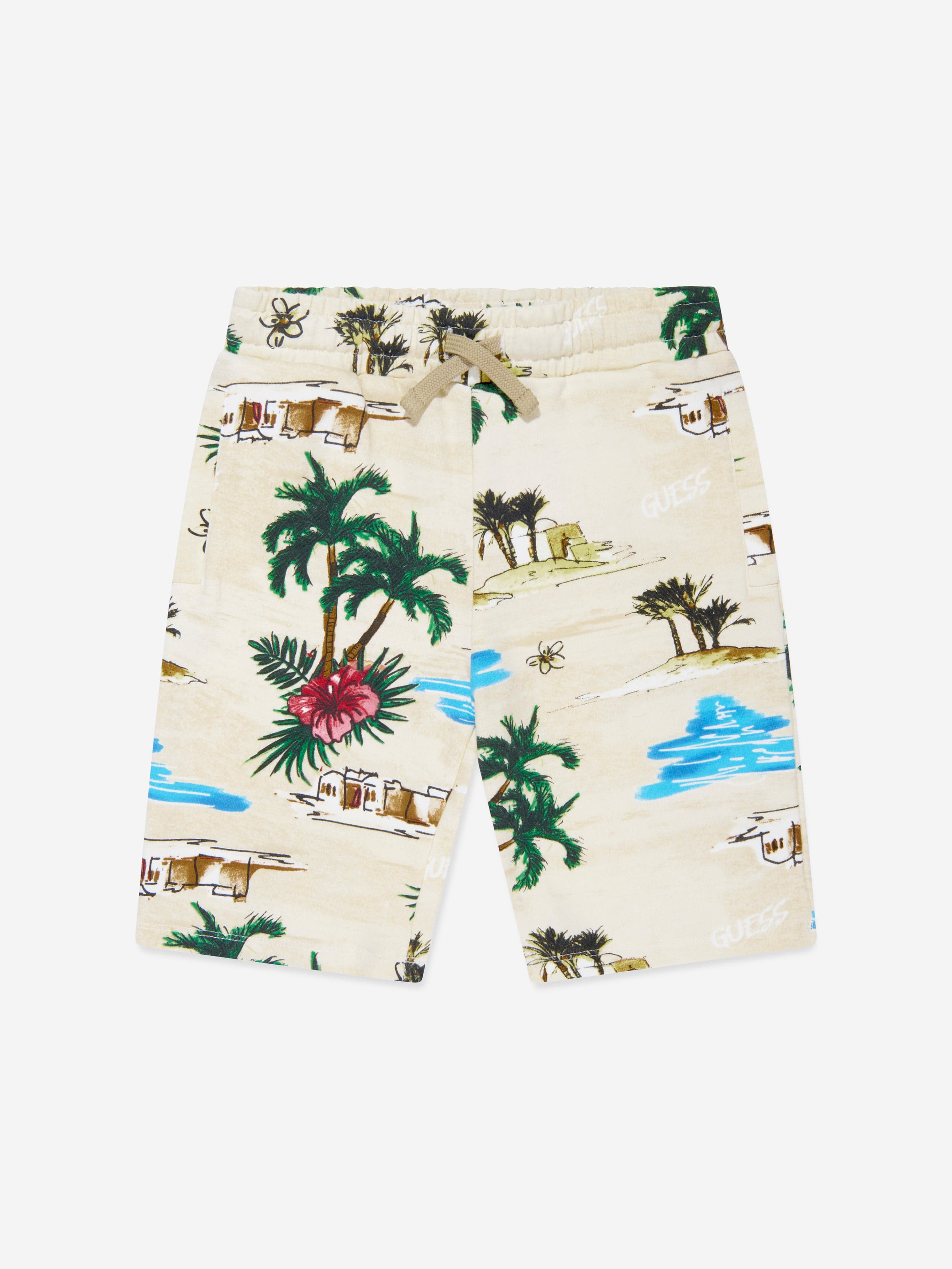 Guess Boys Desert Print Shorts in Ivory