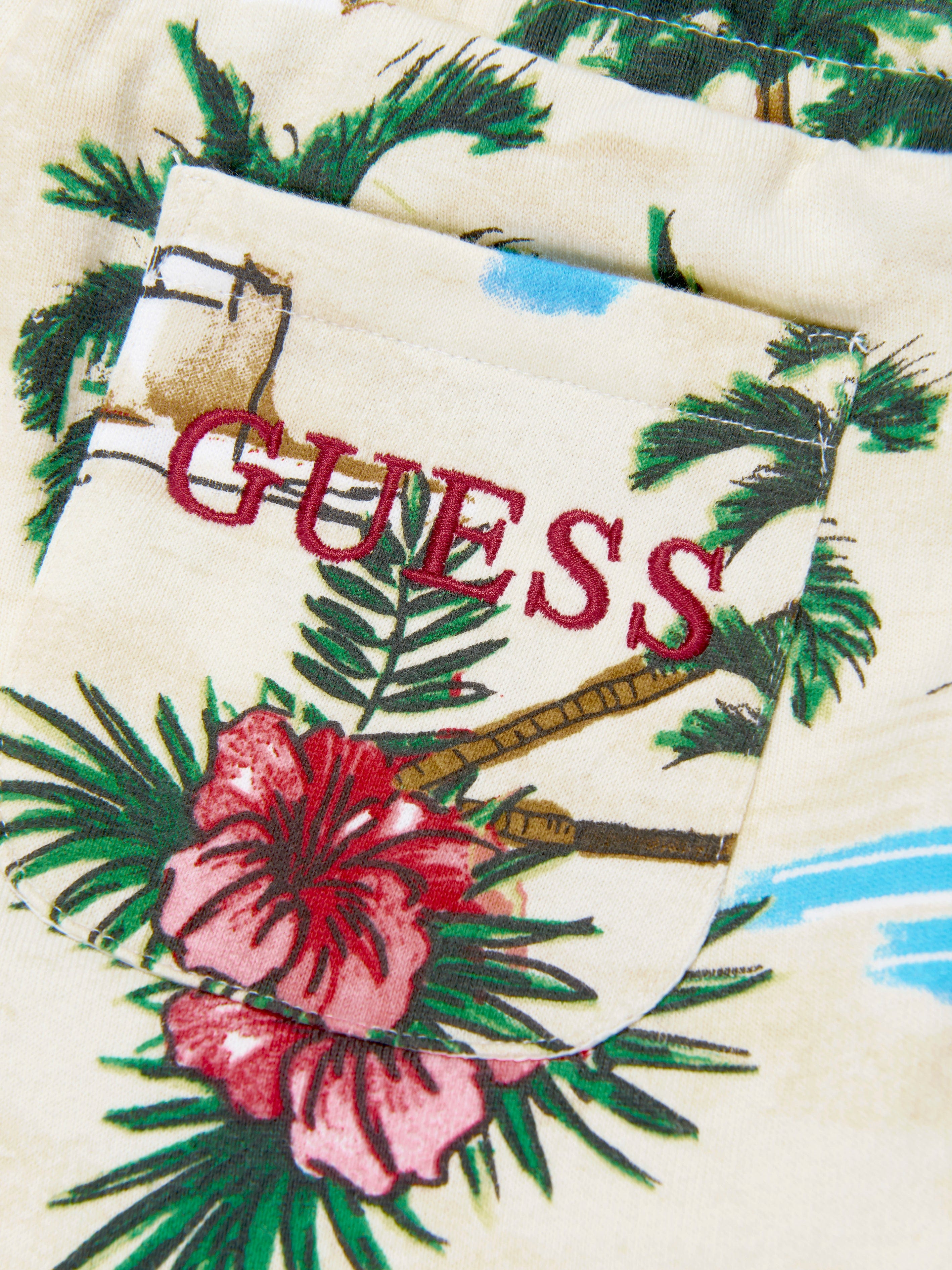 Guess Boys Desert Print Shorts in Ivory