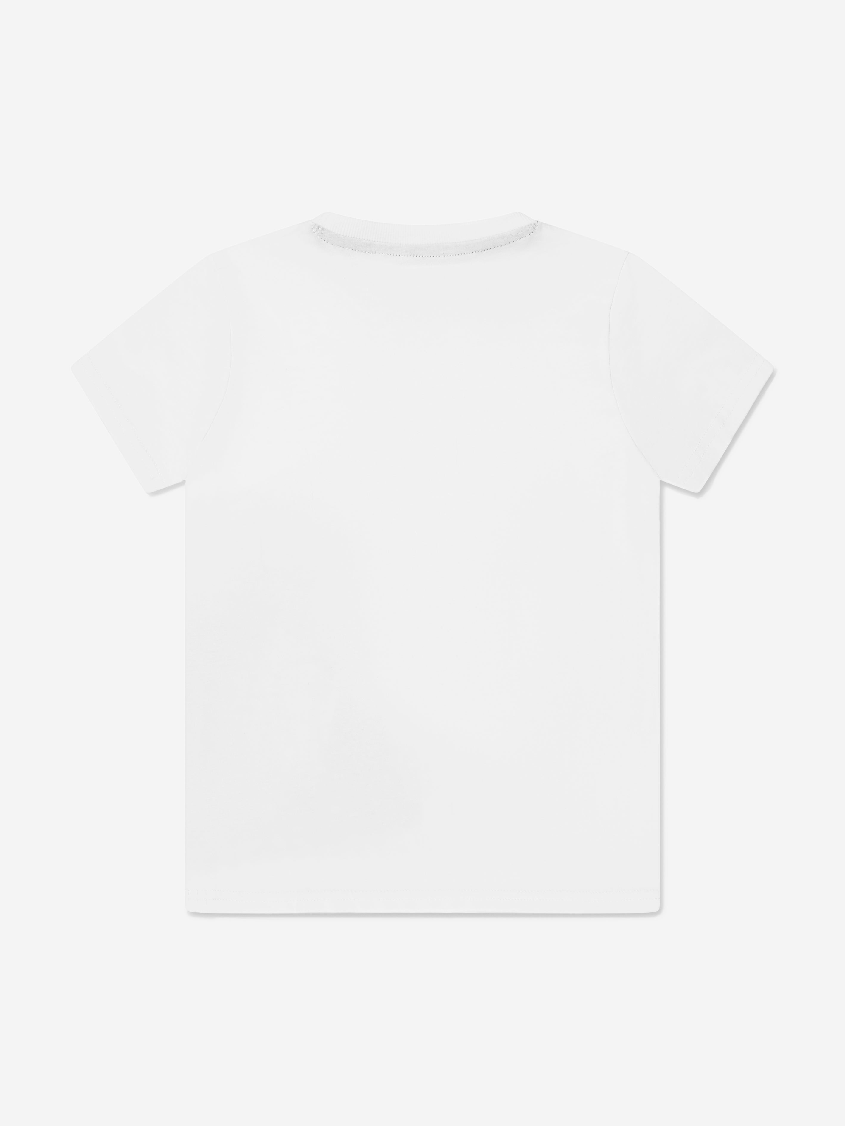 Guess Boys Logo Print T-Shirt in White