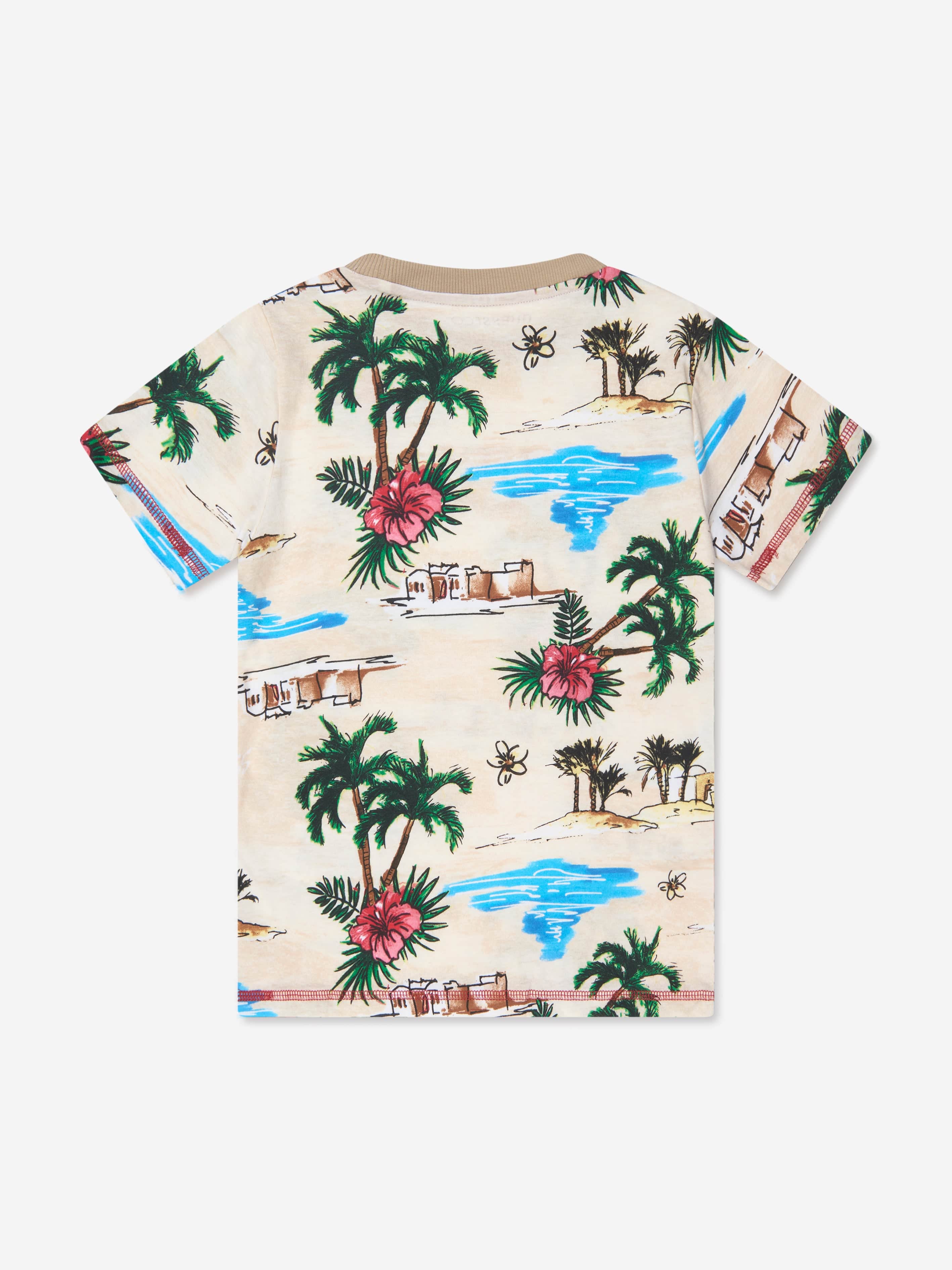 Guess Boys Desert Print T-Shirt in Ivory