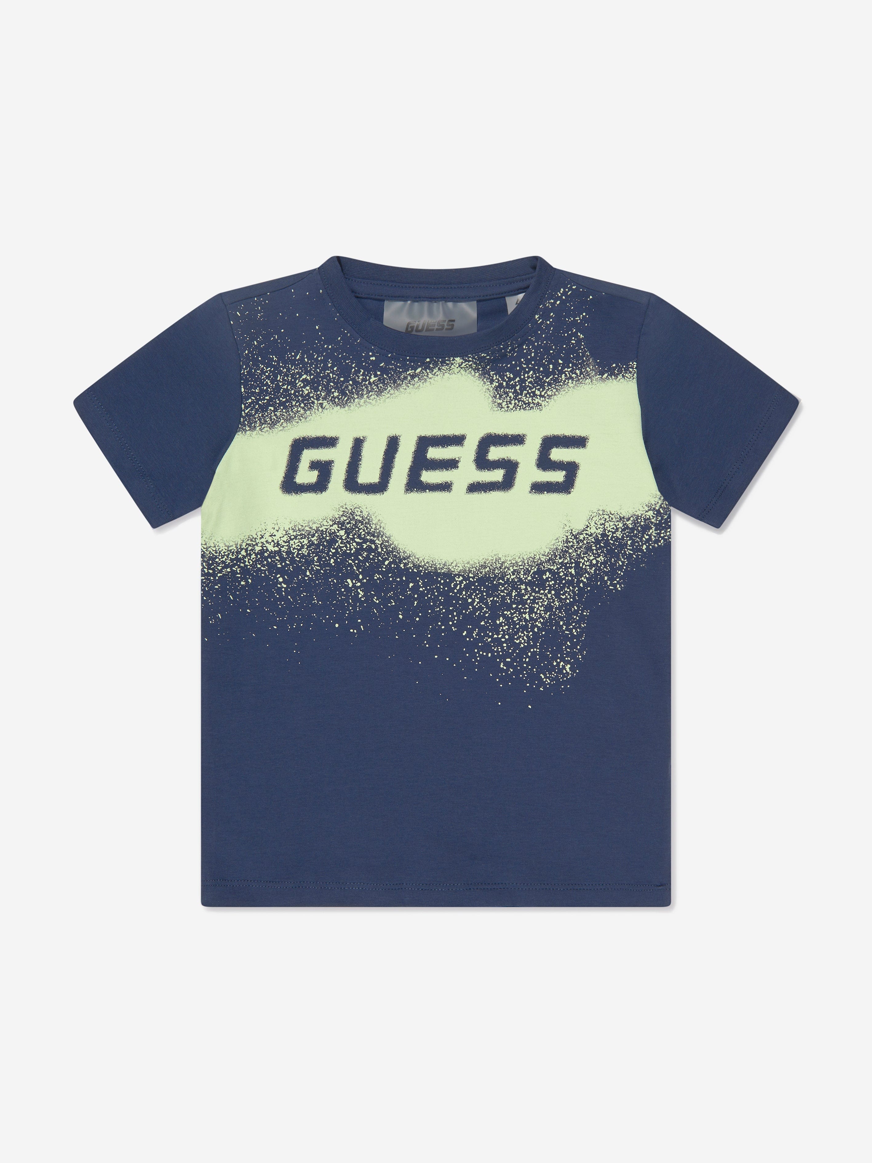 Guess Boys Logo T-Shirt in Blue