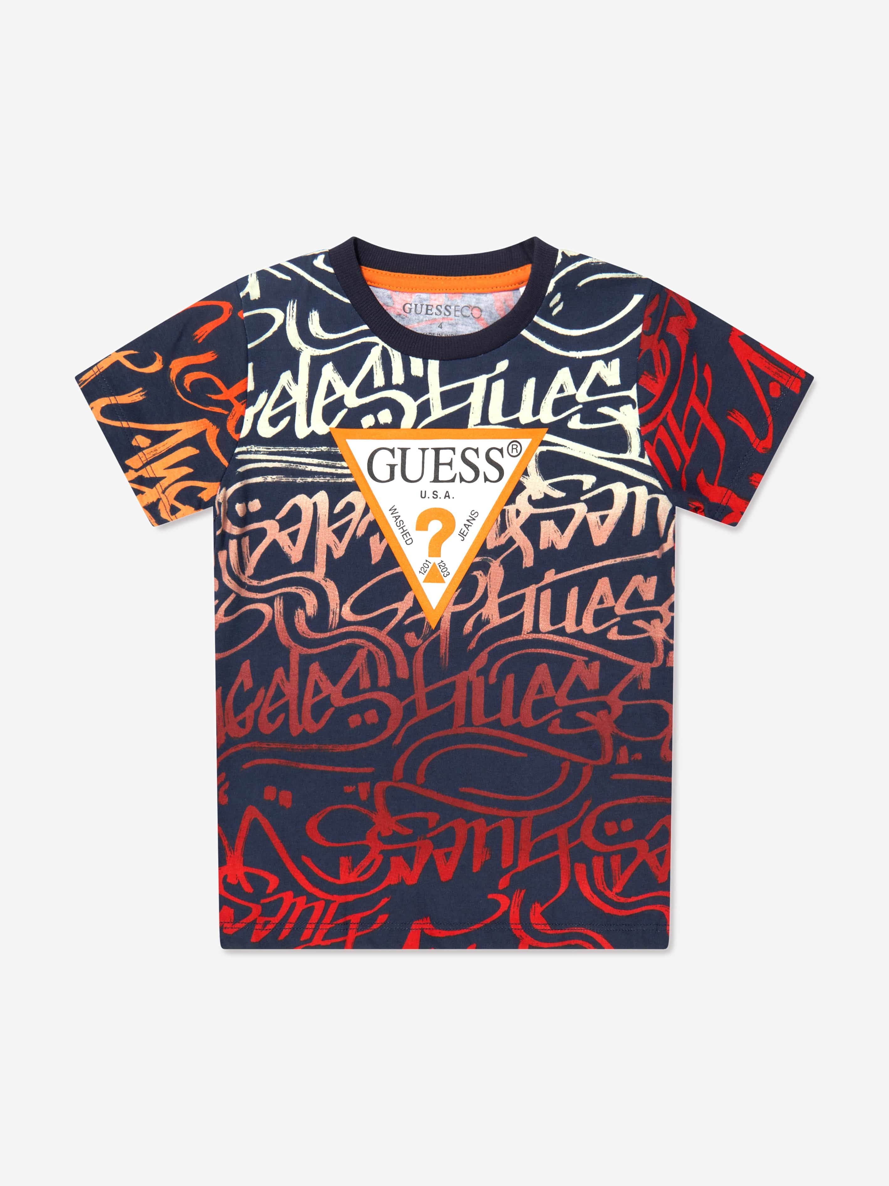 Guess Boys Logo T-Shirt in Multicolour