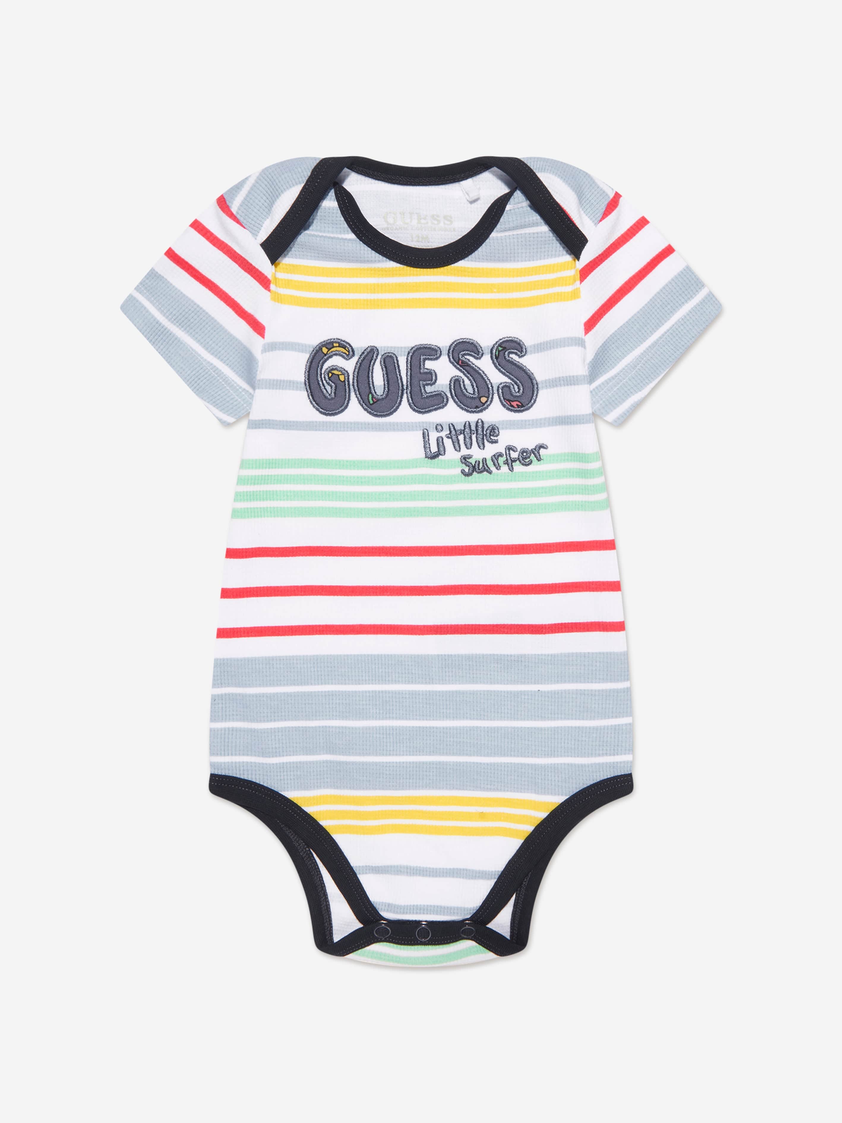 Guess Baby Boys Bodysuit And Shorts Set (3 Piece) in White