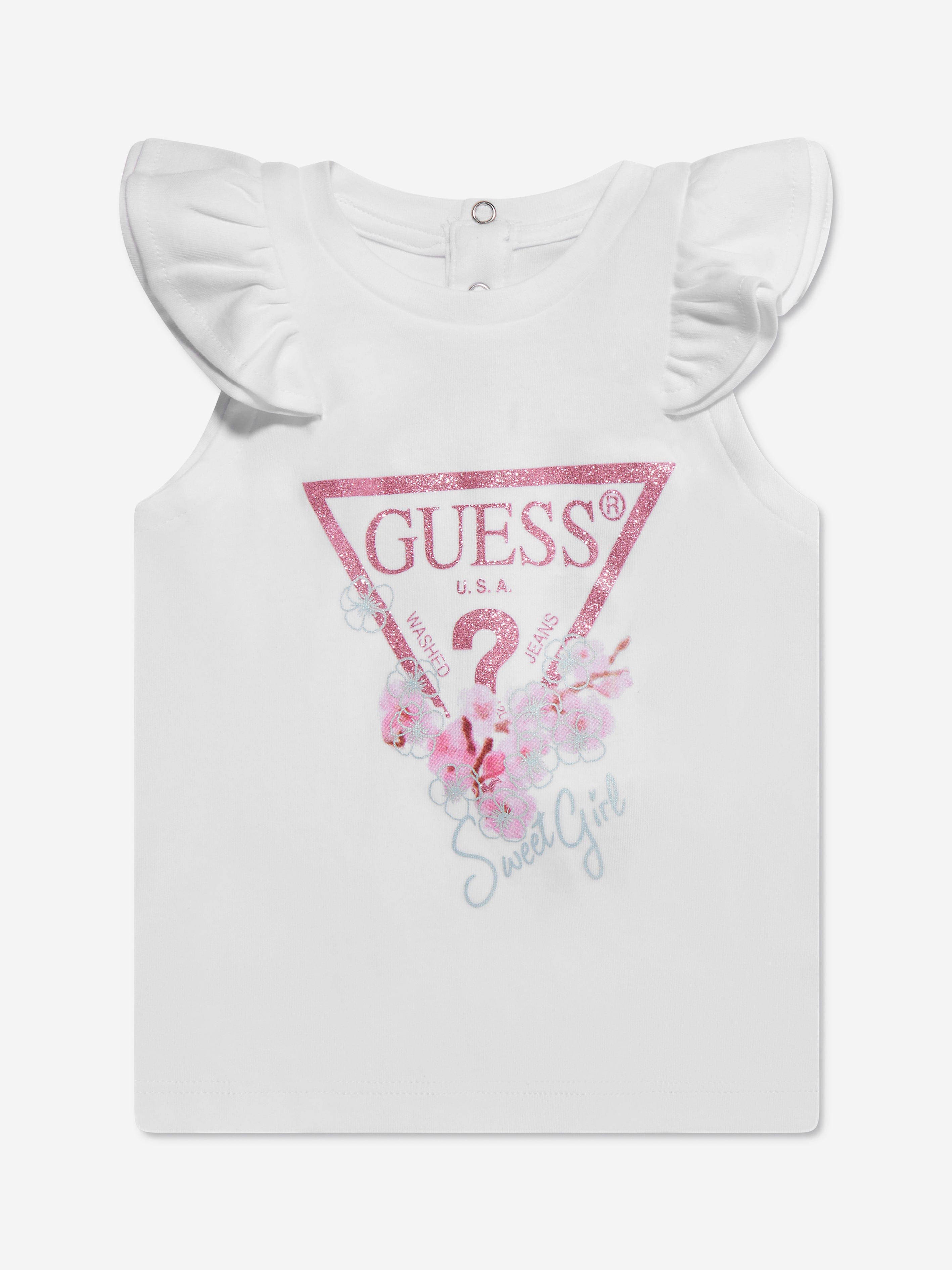 Guess Baby Girls Leggings Set in White