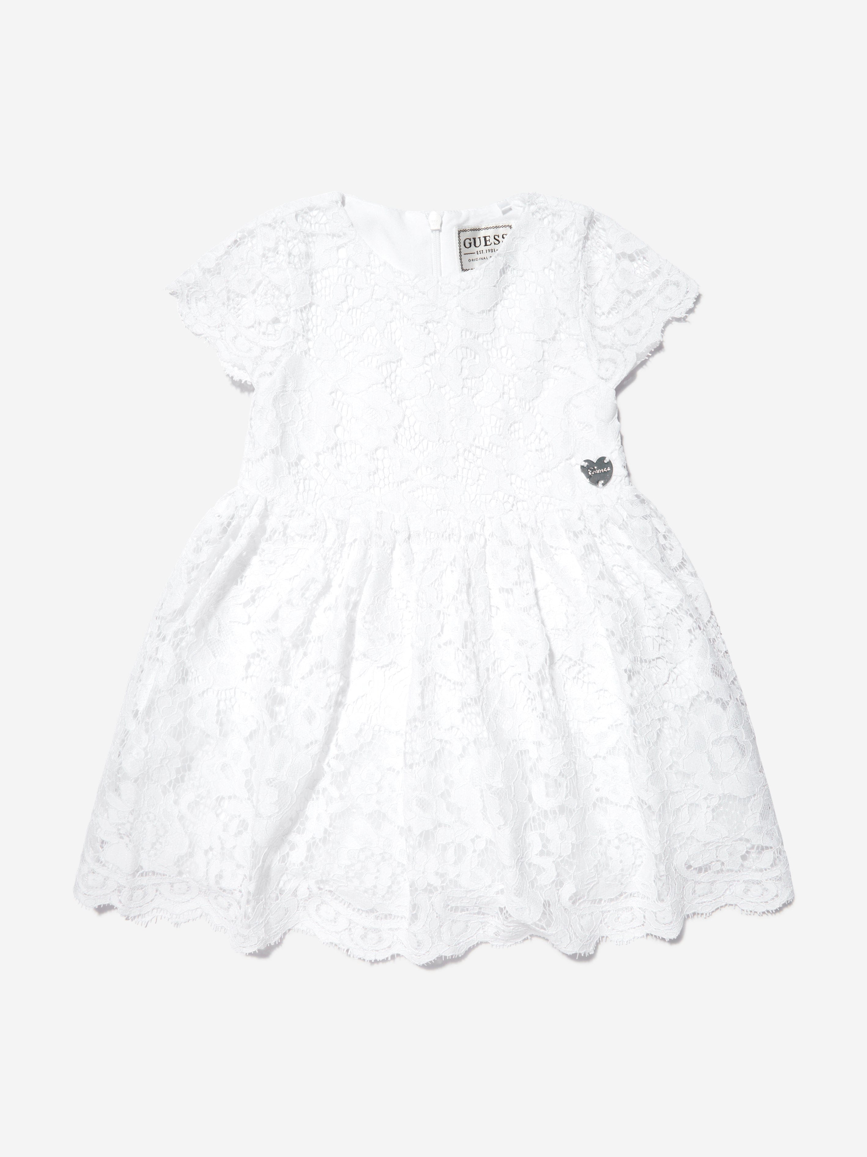 Guess Baby Girls Dress With Bloomers in White