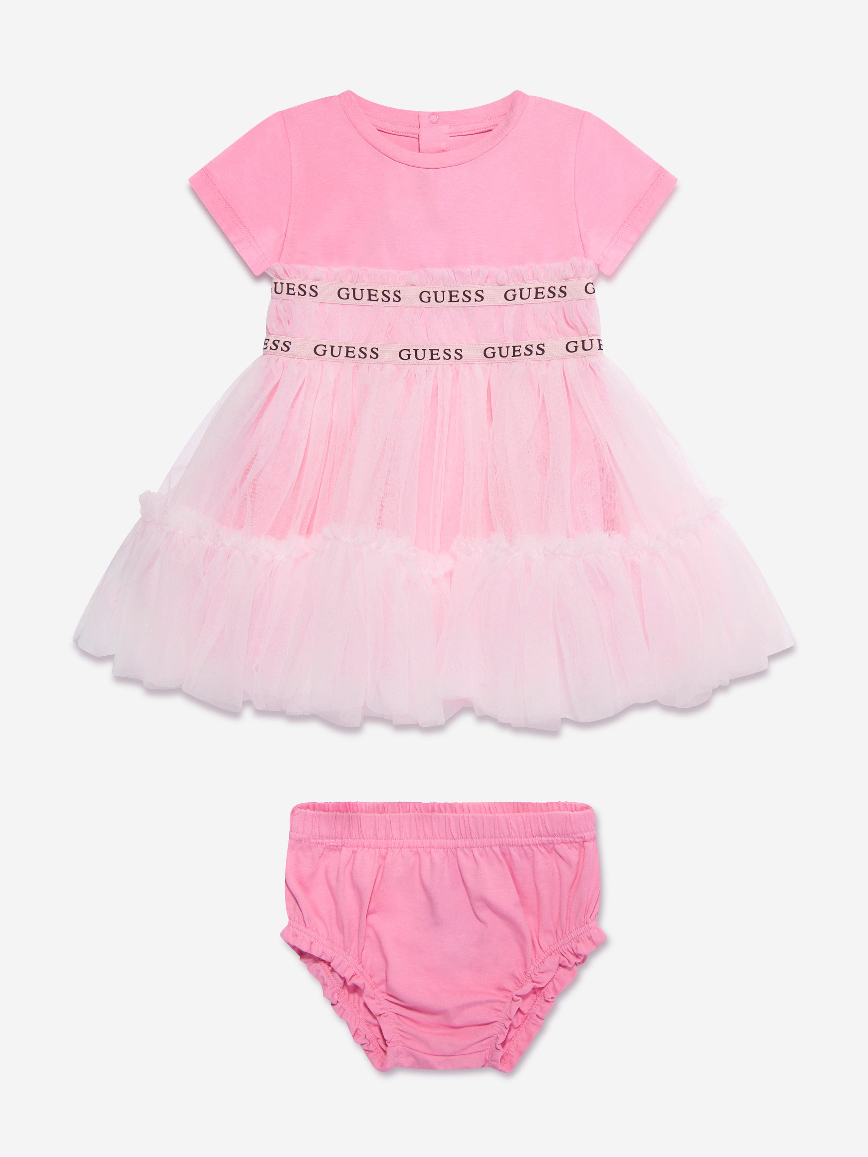 Guess Baby Girls Dress With Bloomers in Pink