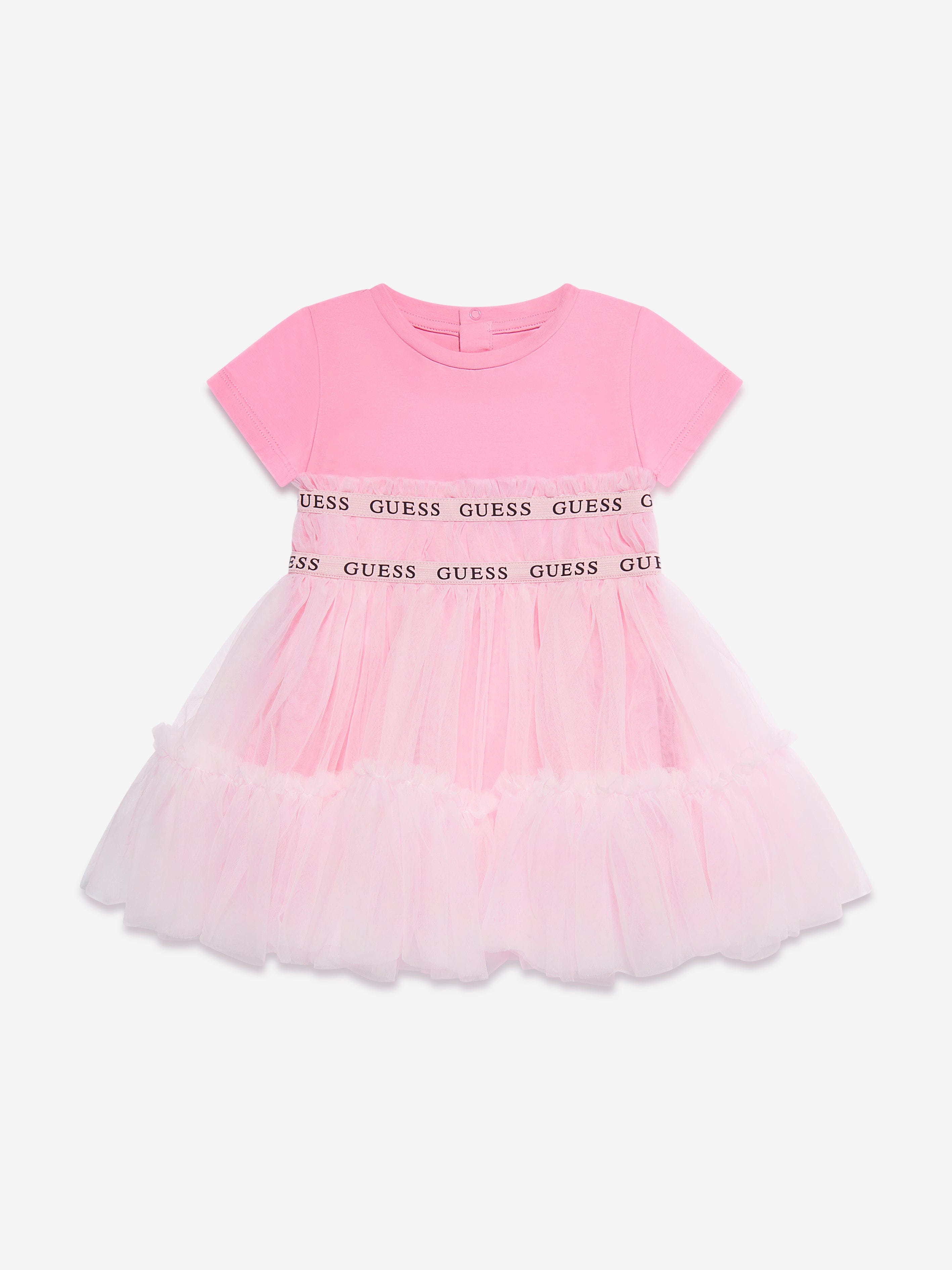 Guess Baby Girls Dress With Bloomers in Pink