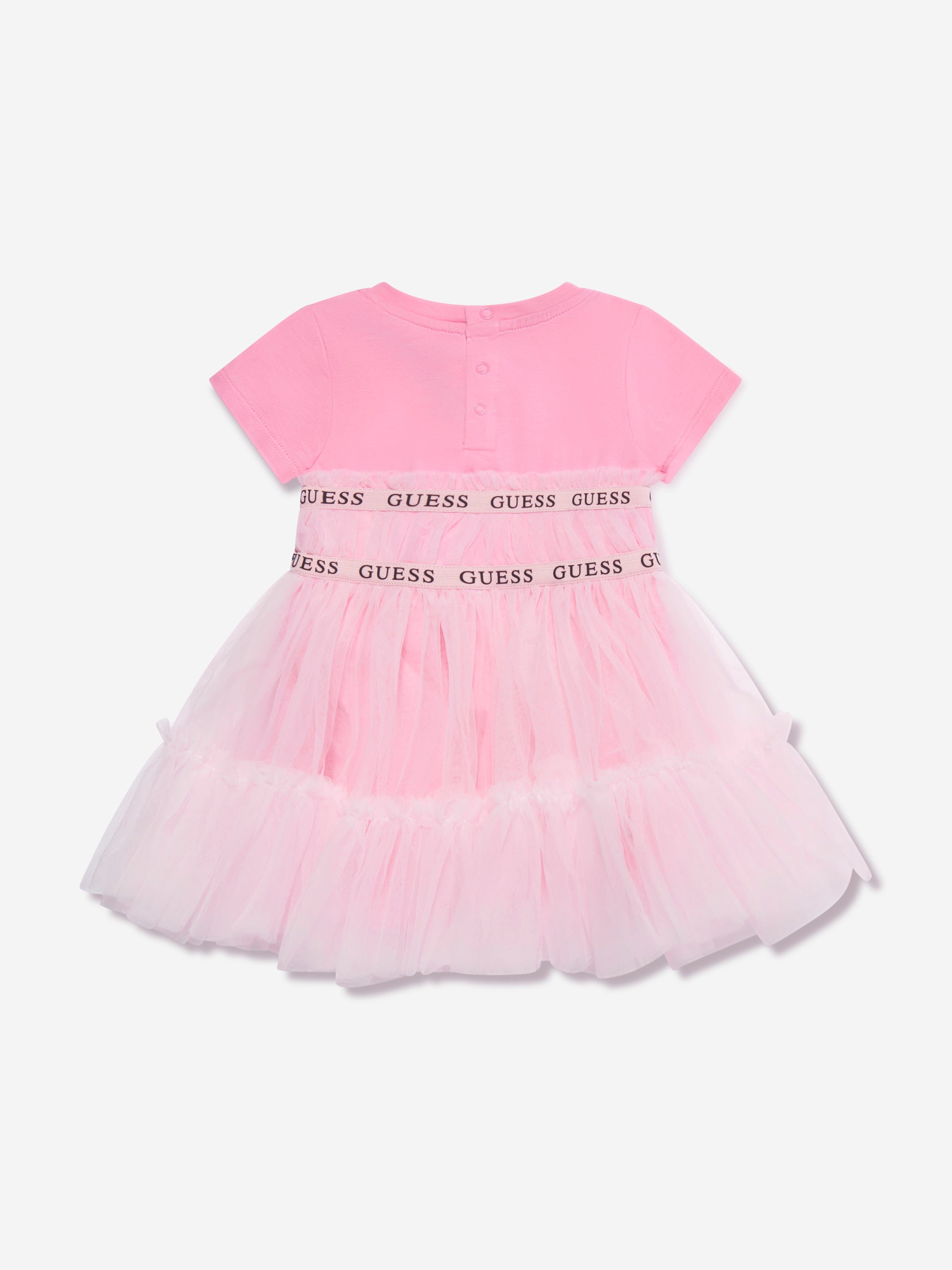 Guess Baby Girls Dress With Bloomers in Pink