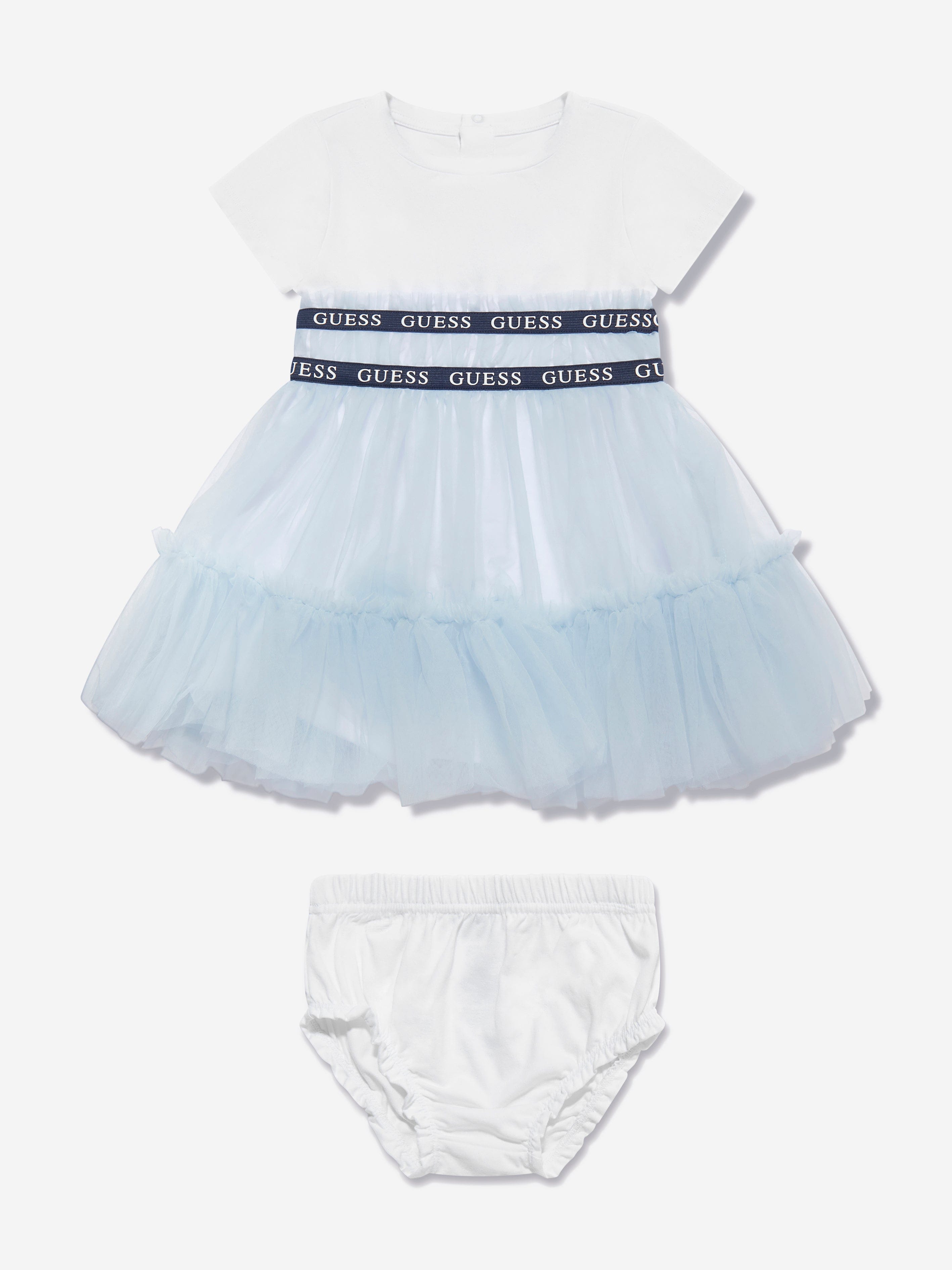 Guess Baby Girls Dress With Bloomers in White