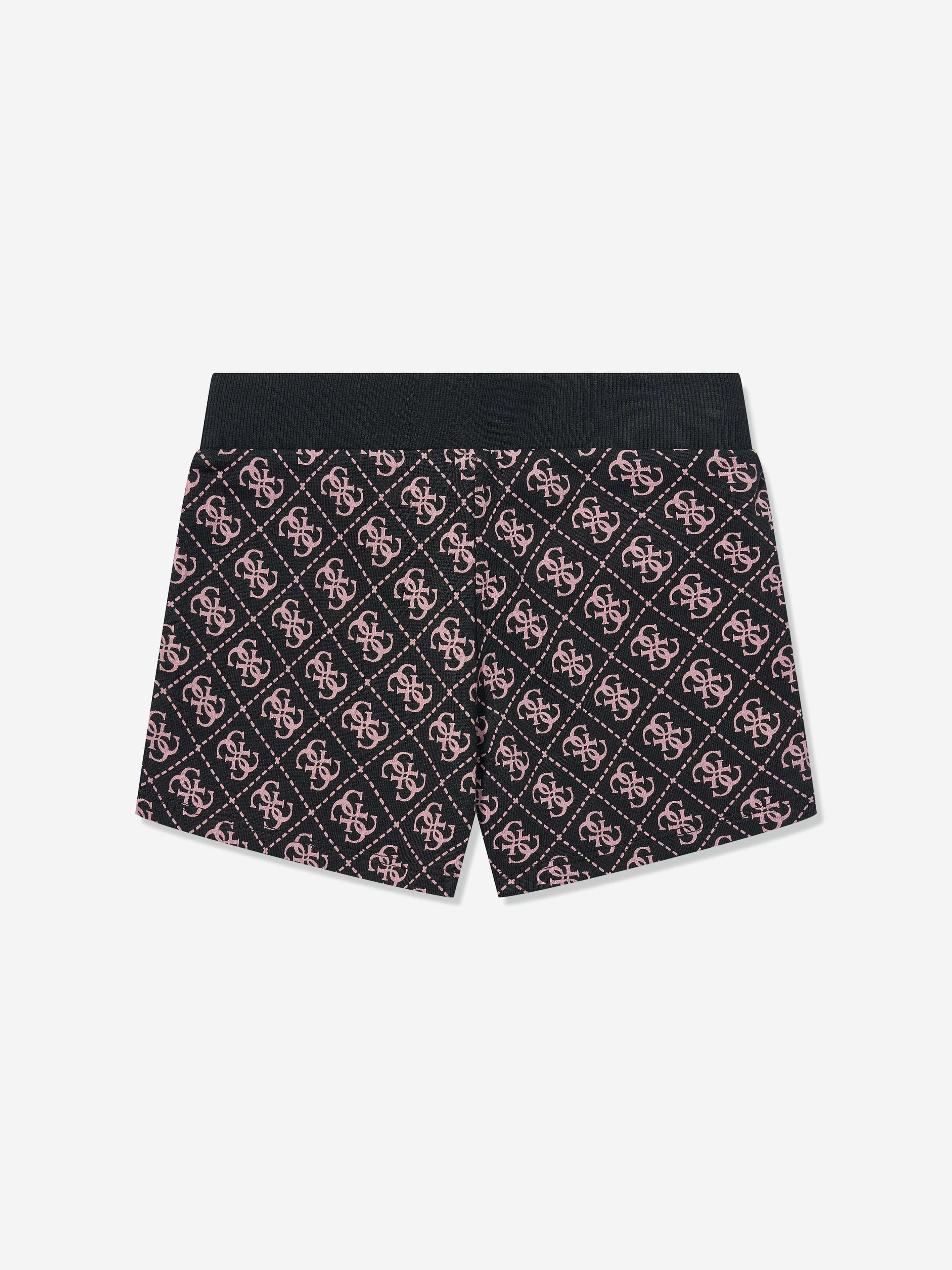 Guess Girls 4G Logo Shorts in Black