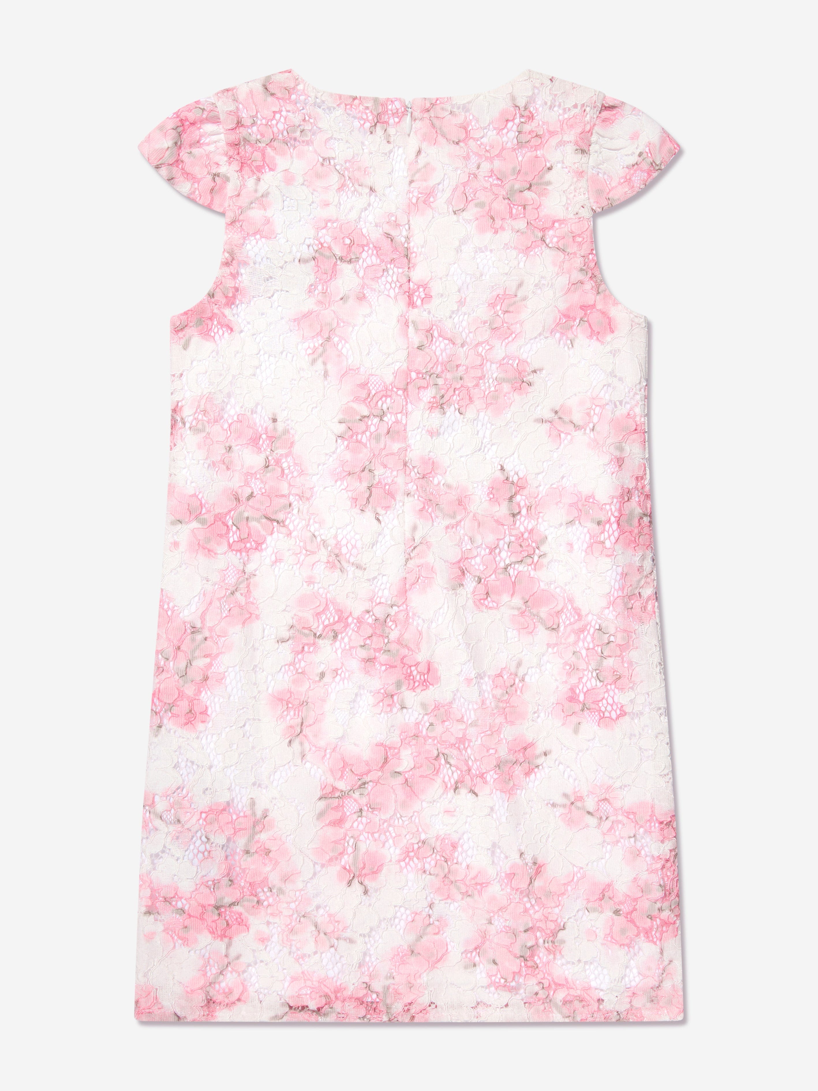 Guess Girls Cherry Blossom Lace Dress in White