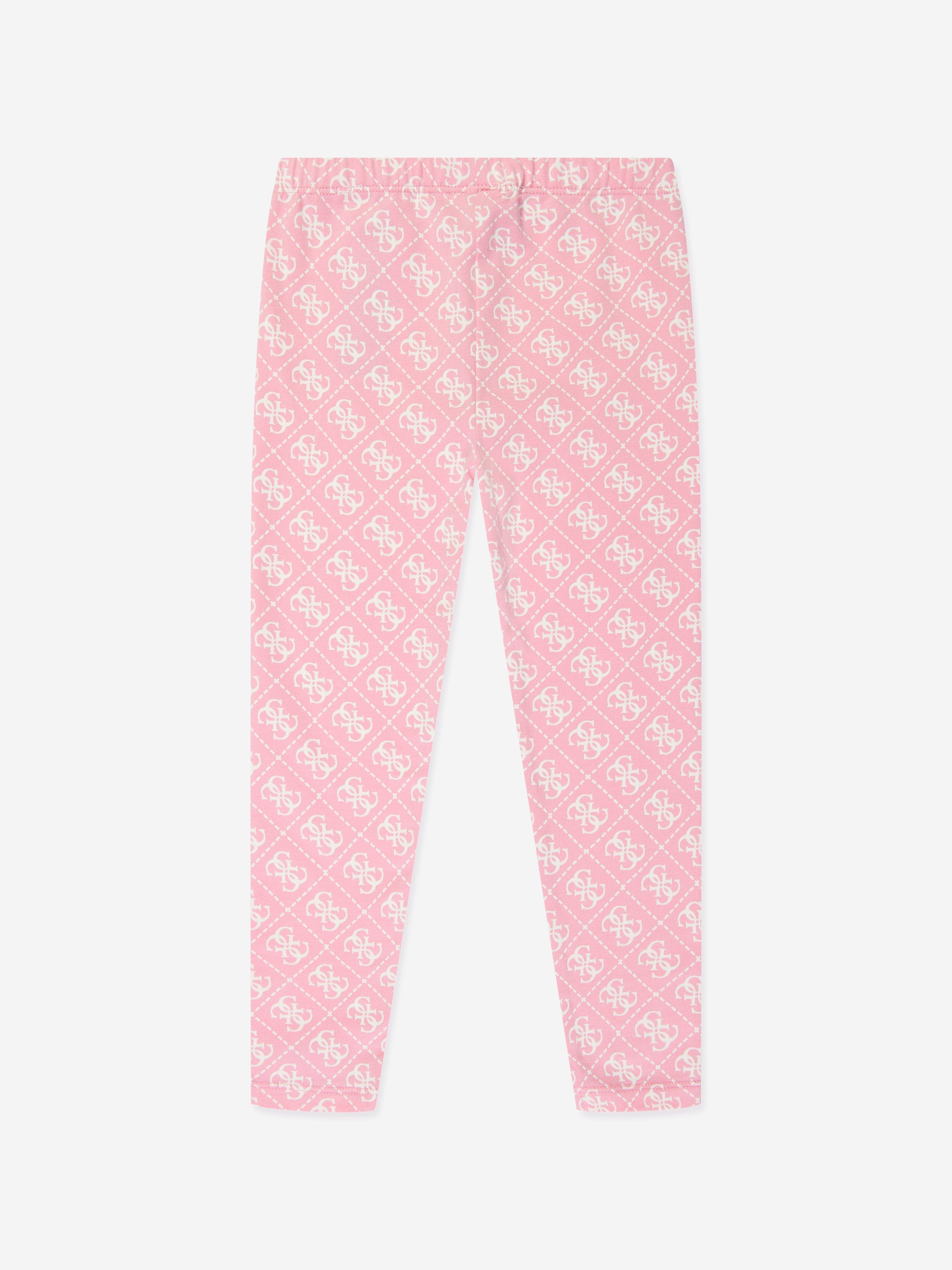 Guess Girls 4G Logo Leggings in Pink