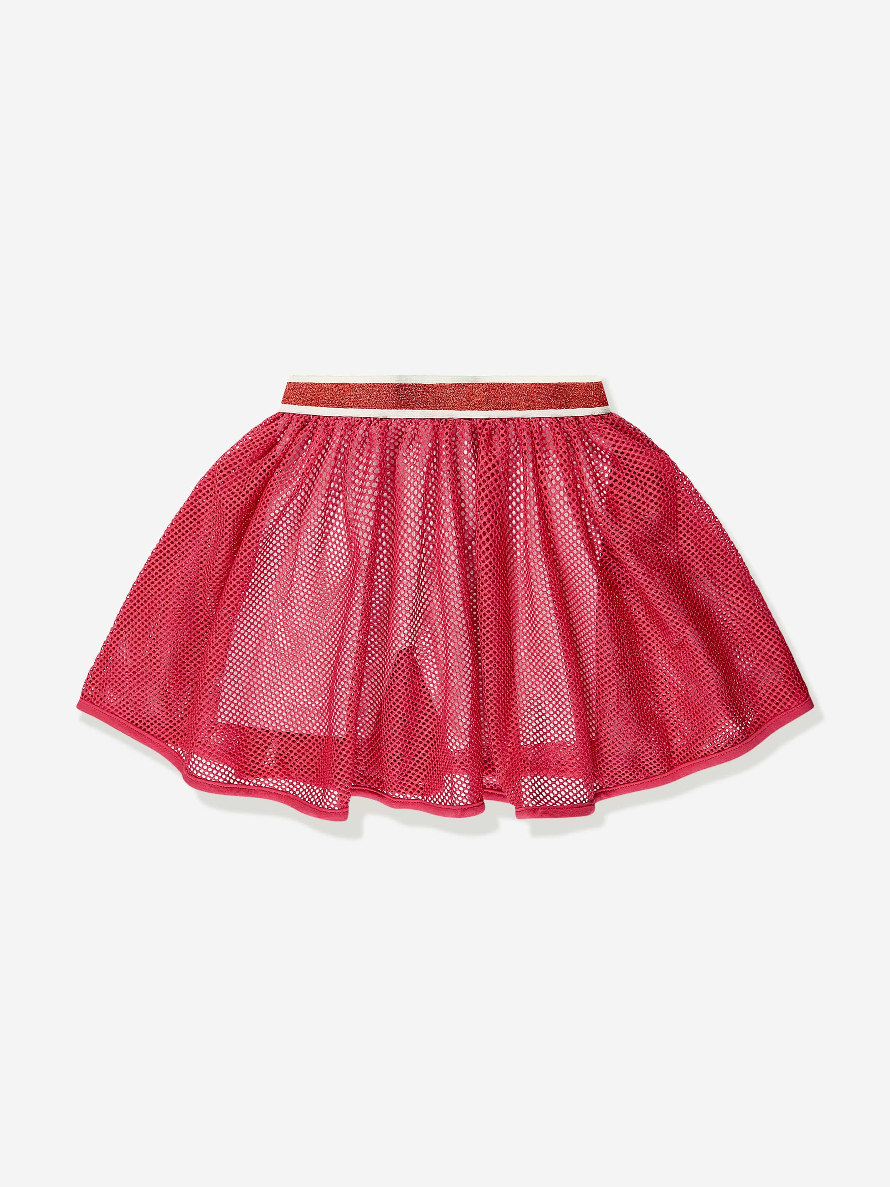 Guess Girls Mesh Skort in Red