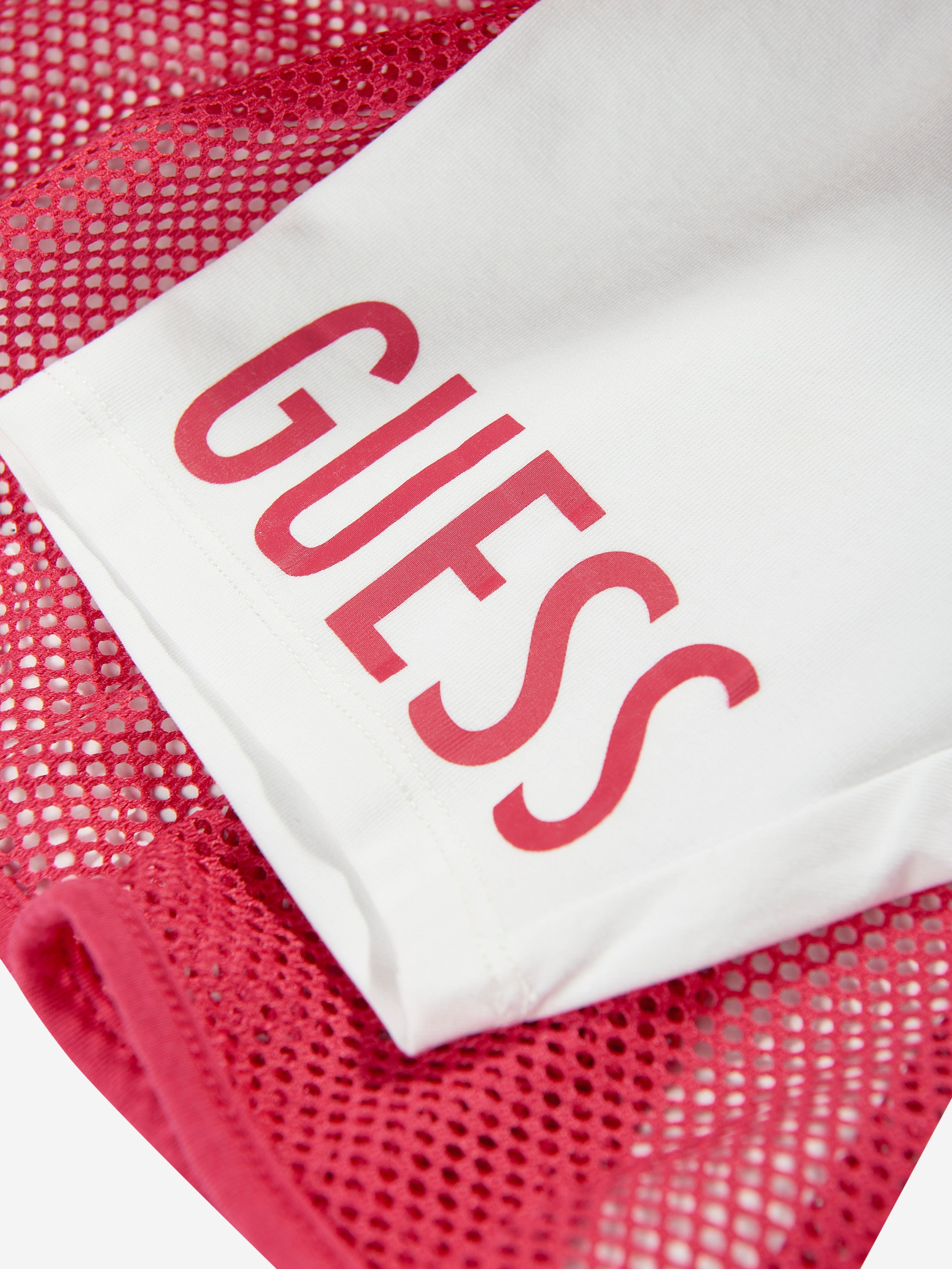 Guess Girls Mesh Skort in Red