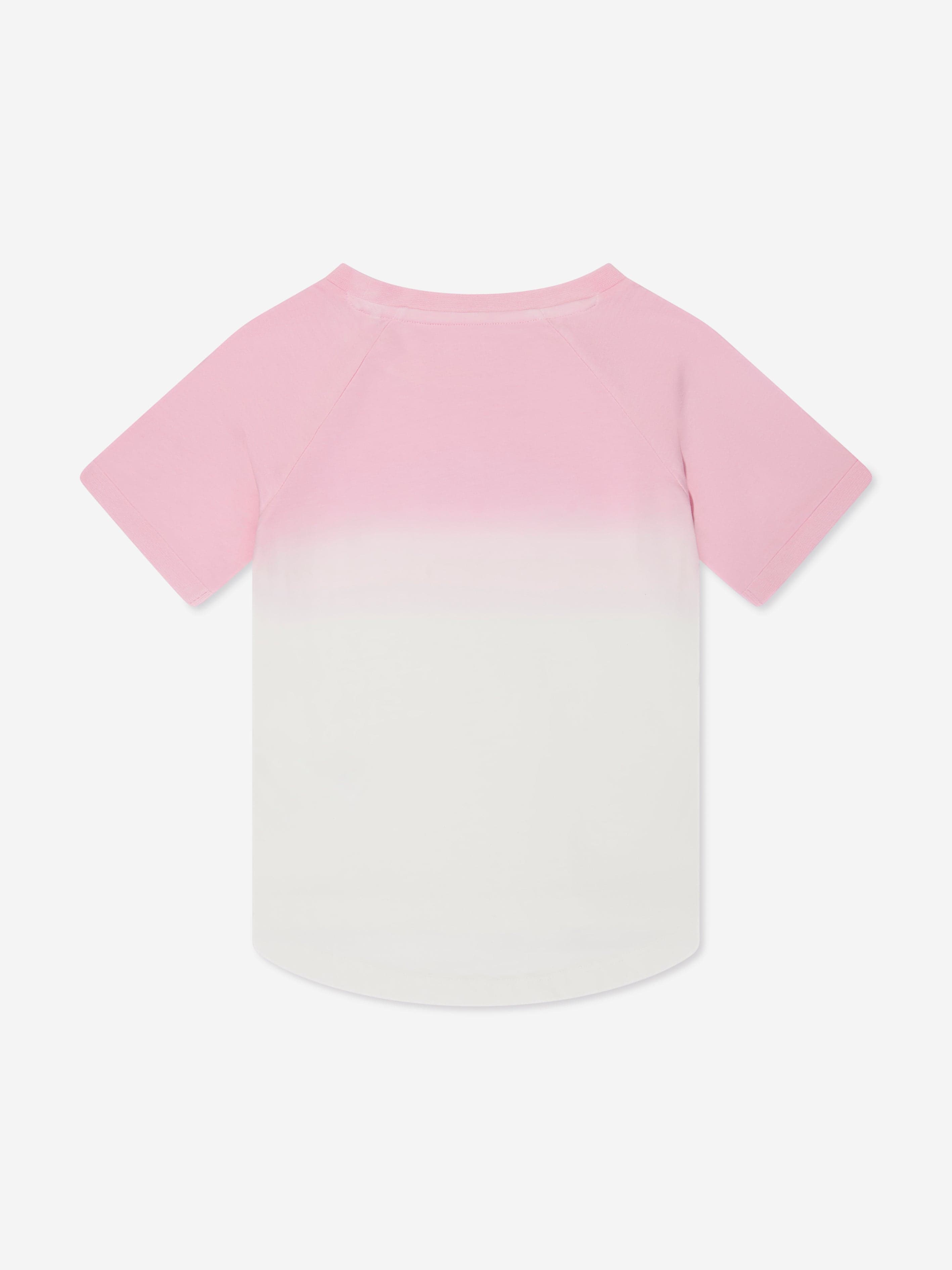 Guess Girls Logo Print T-Shirt in Pink