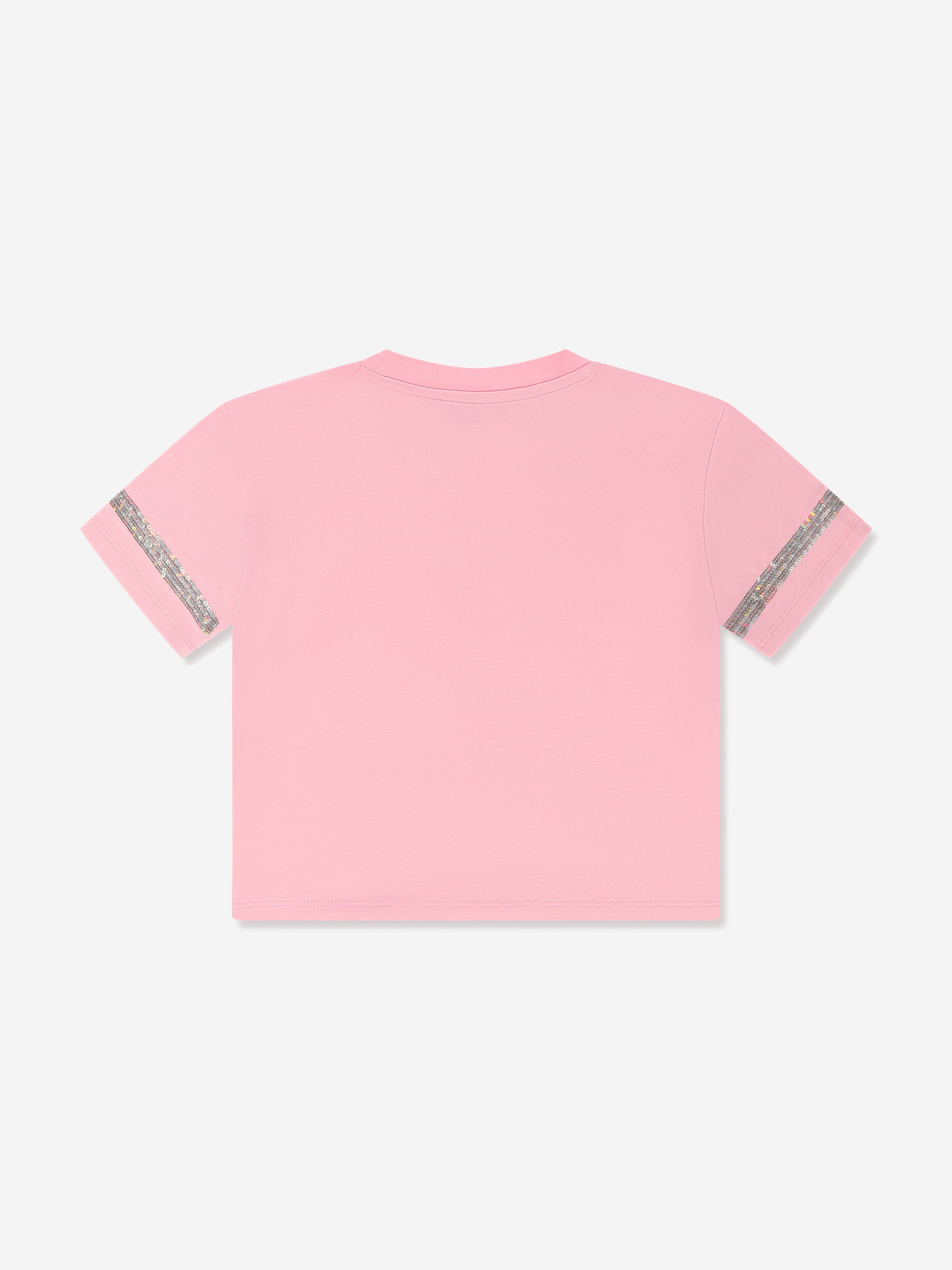 Guess Girls Beautiful Print T-Shirt in Pink