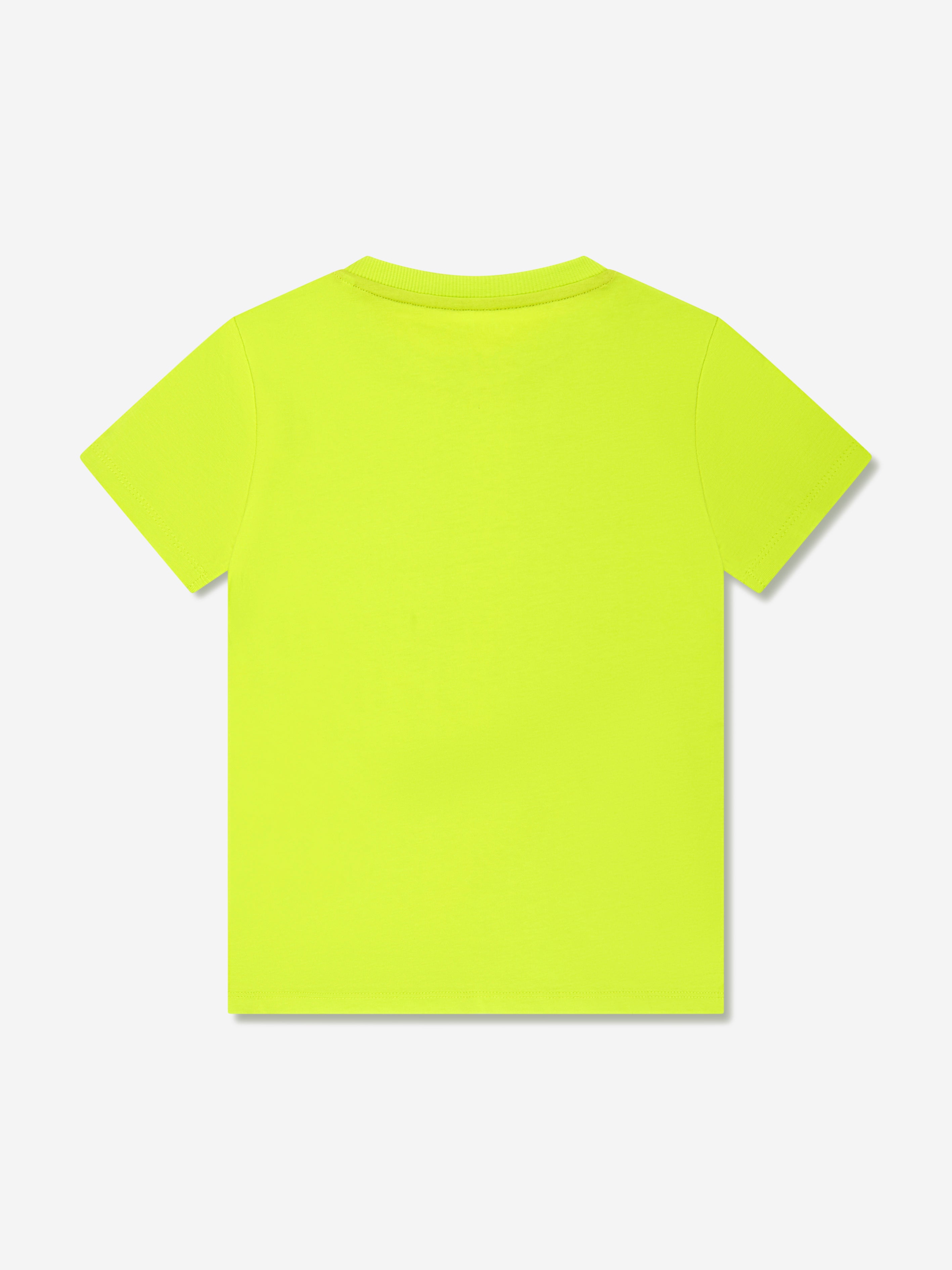 Guess Boys Logo Print T-Shirt in Green