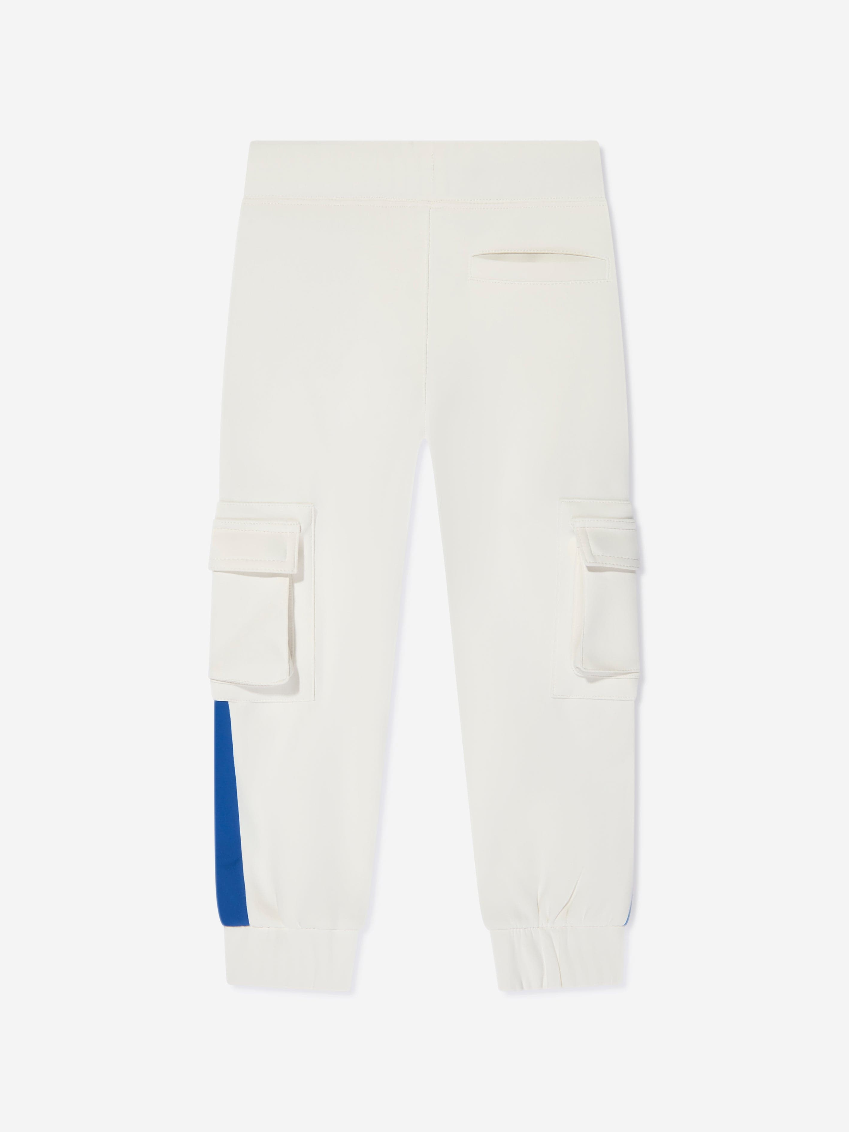 Guess Boys Cargo Joggers in White