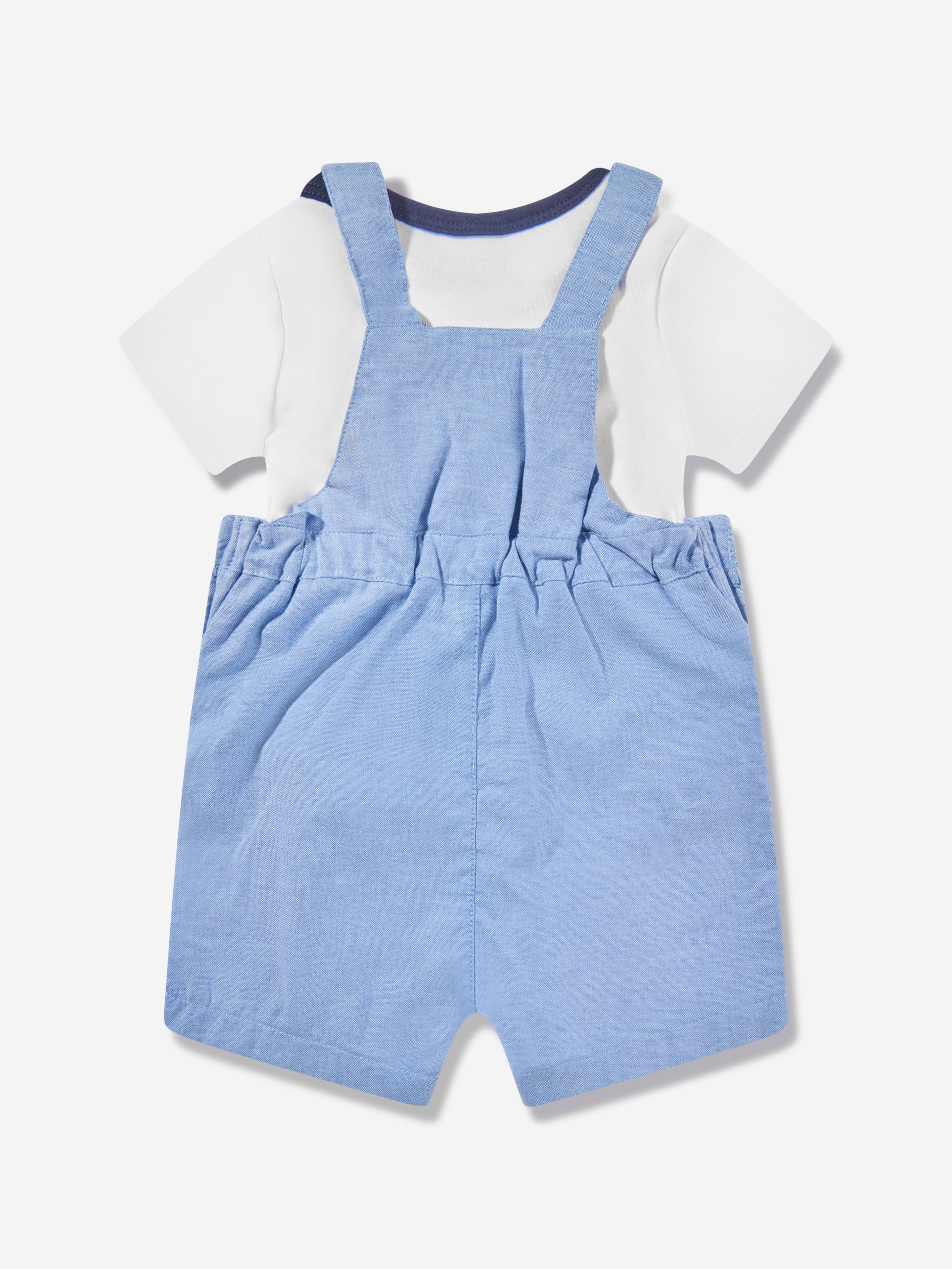 Guess Baby Boys Dungaree Set in White