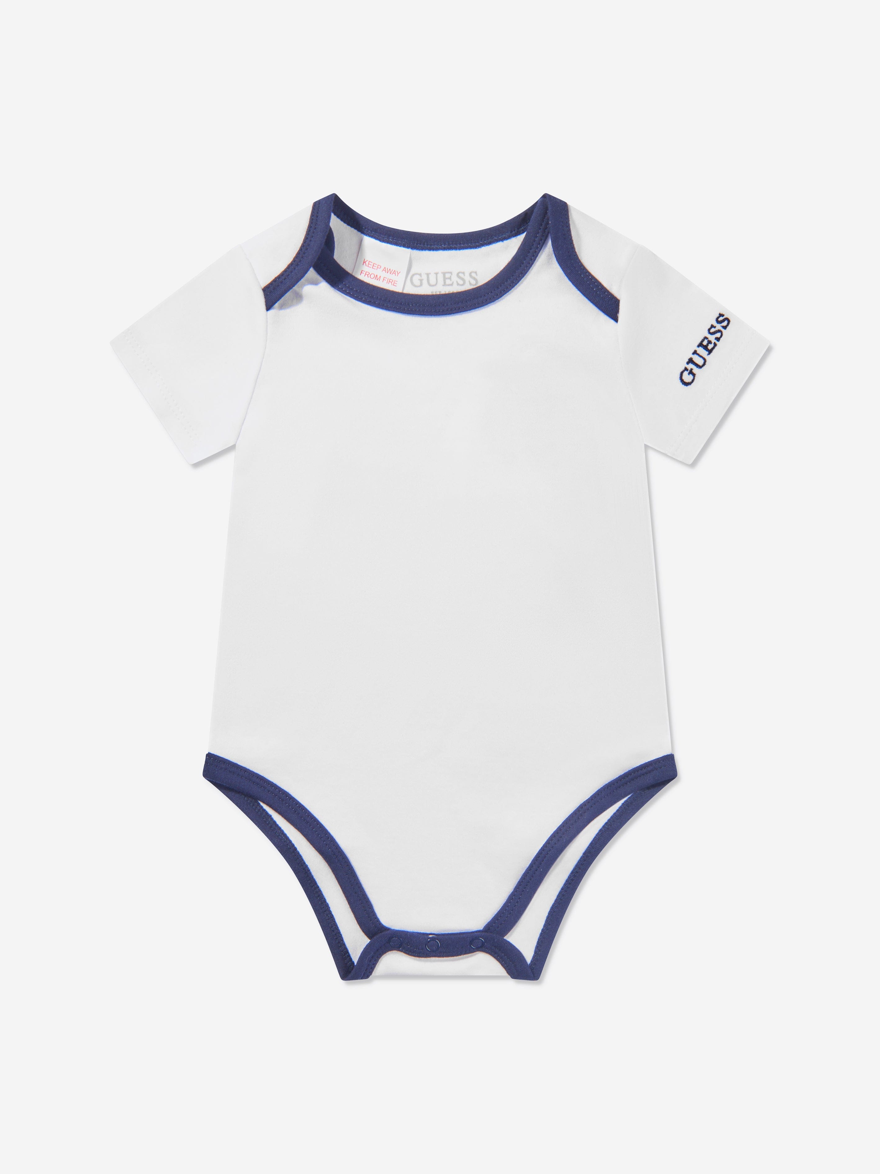 Guess Baby Boys Dungaree Set in White