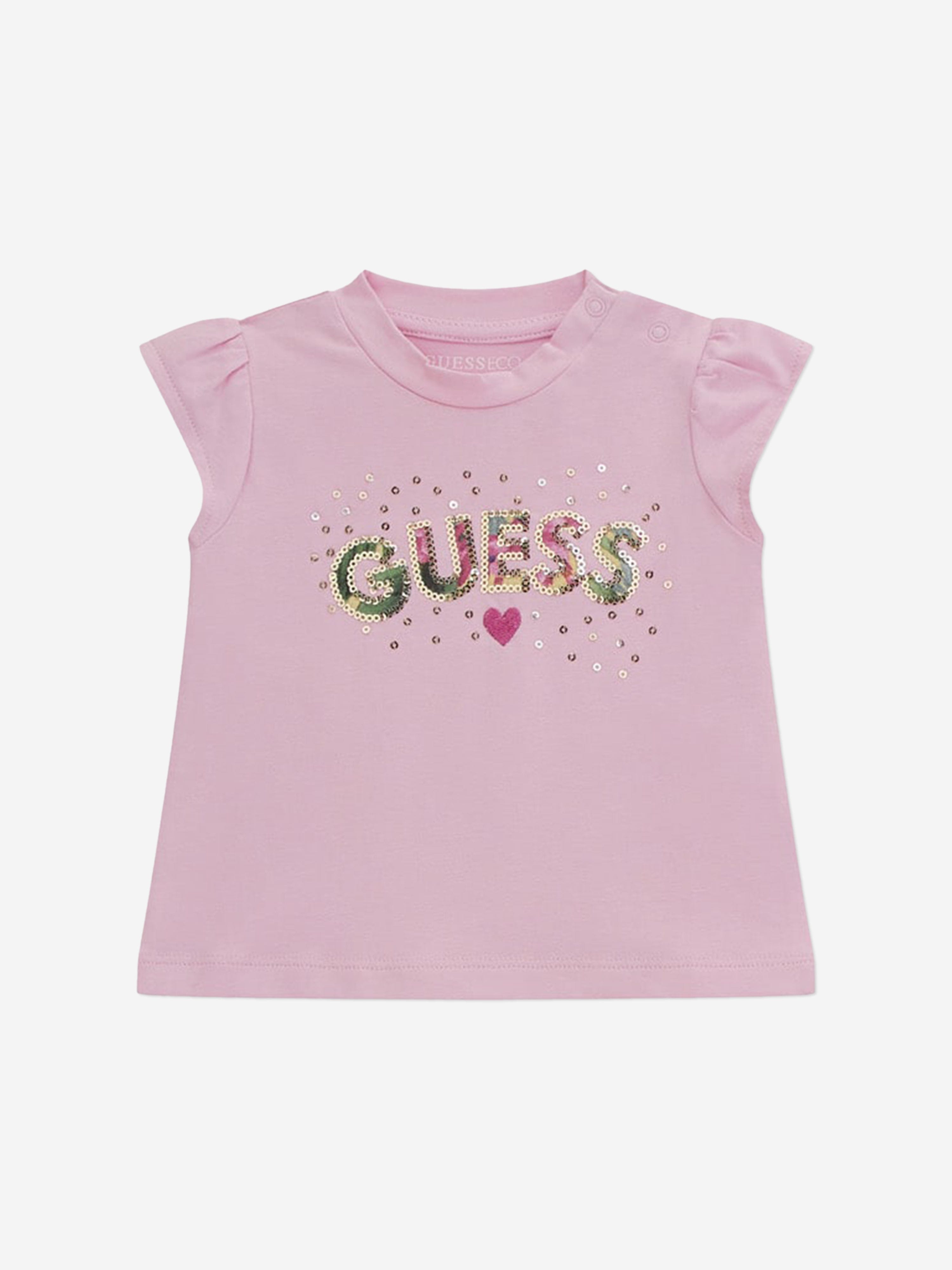 Guess Girls Wild Tulip Leggings Set in Pink