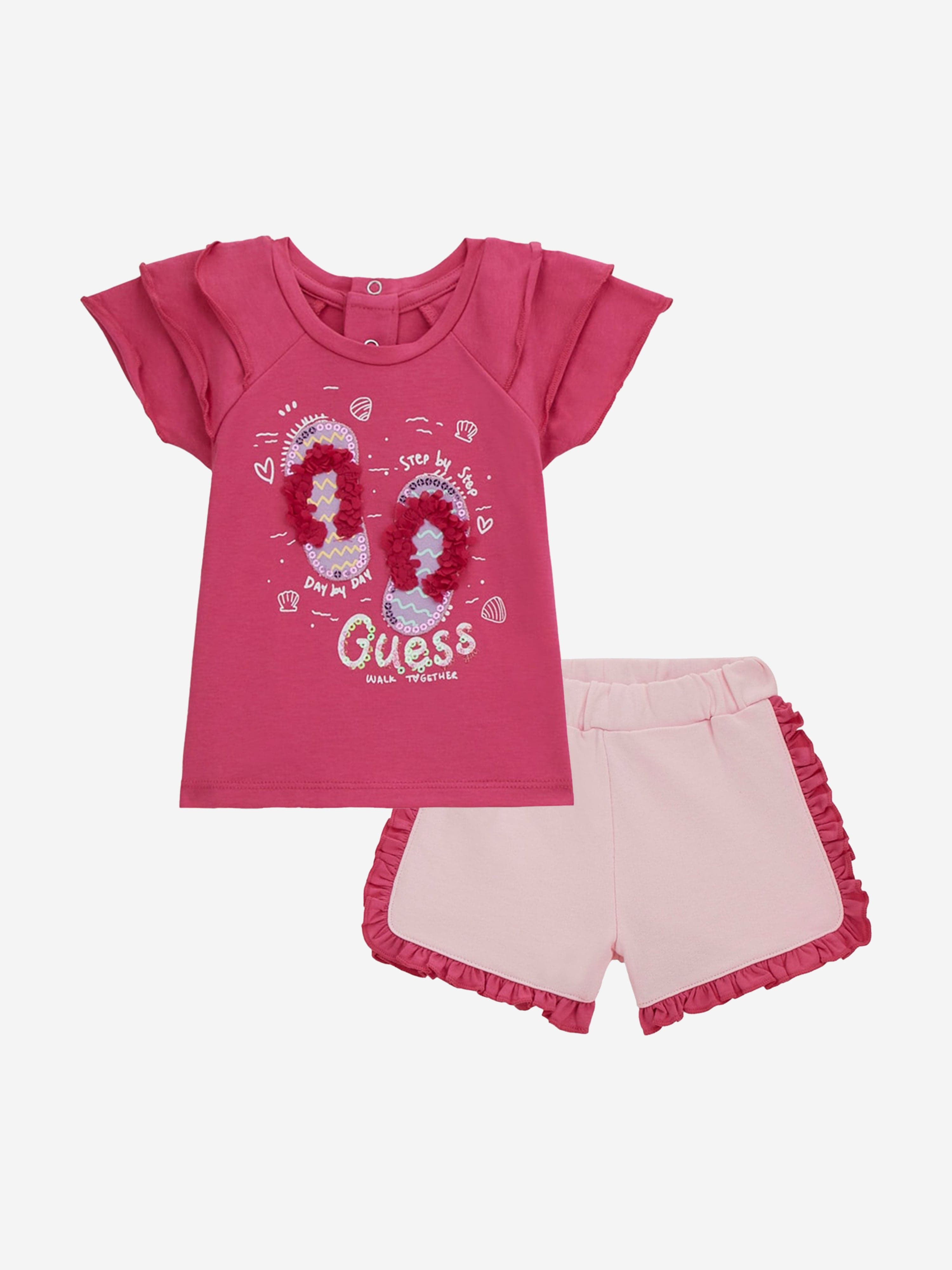 Guess Baby Girls Shorts Set in Pink