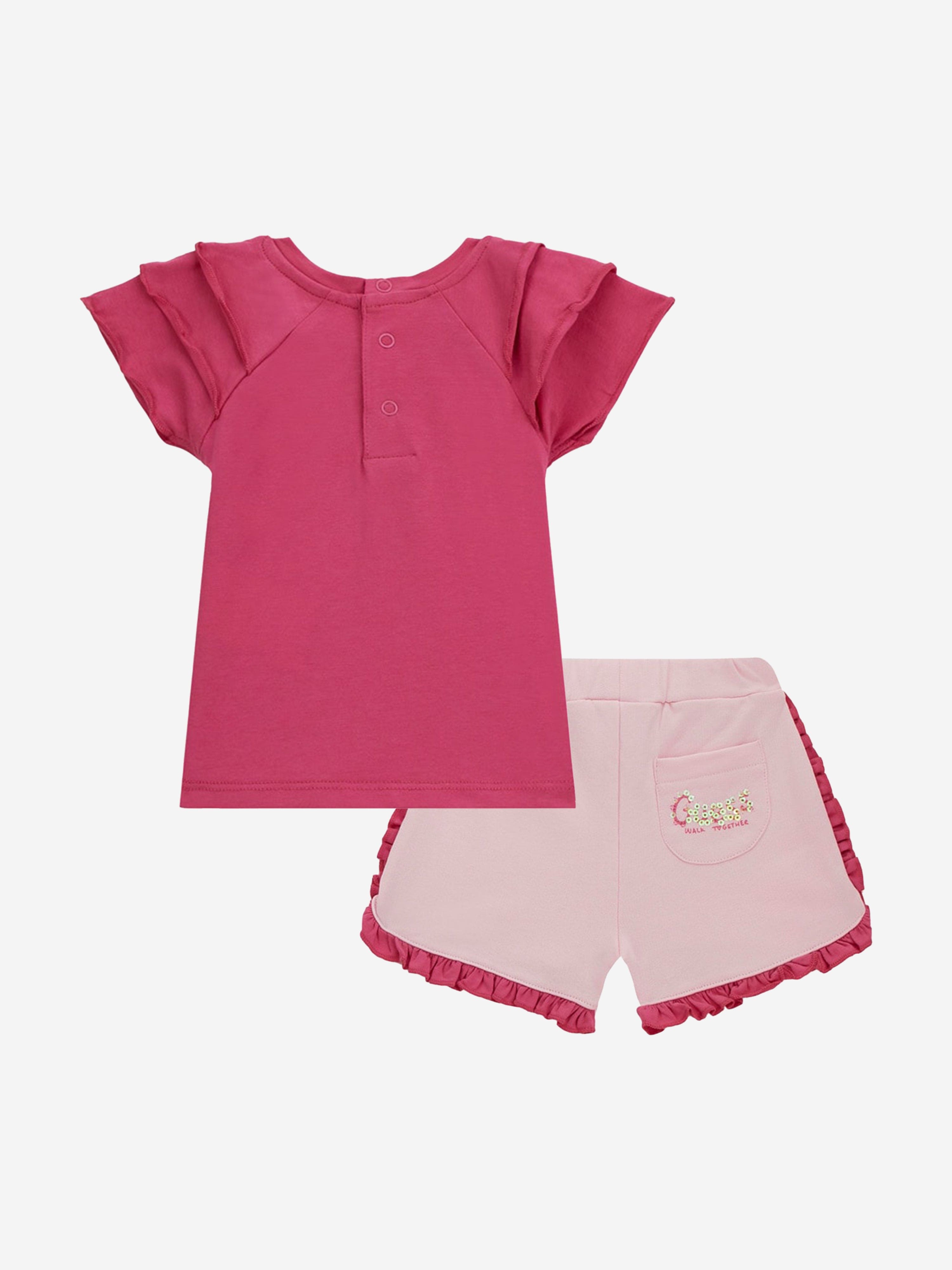 Guess Baby Girls Shorts Set in Pink