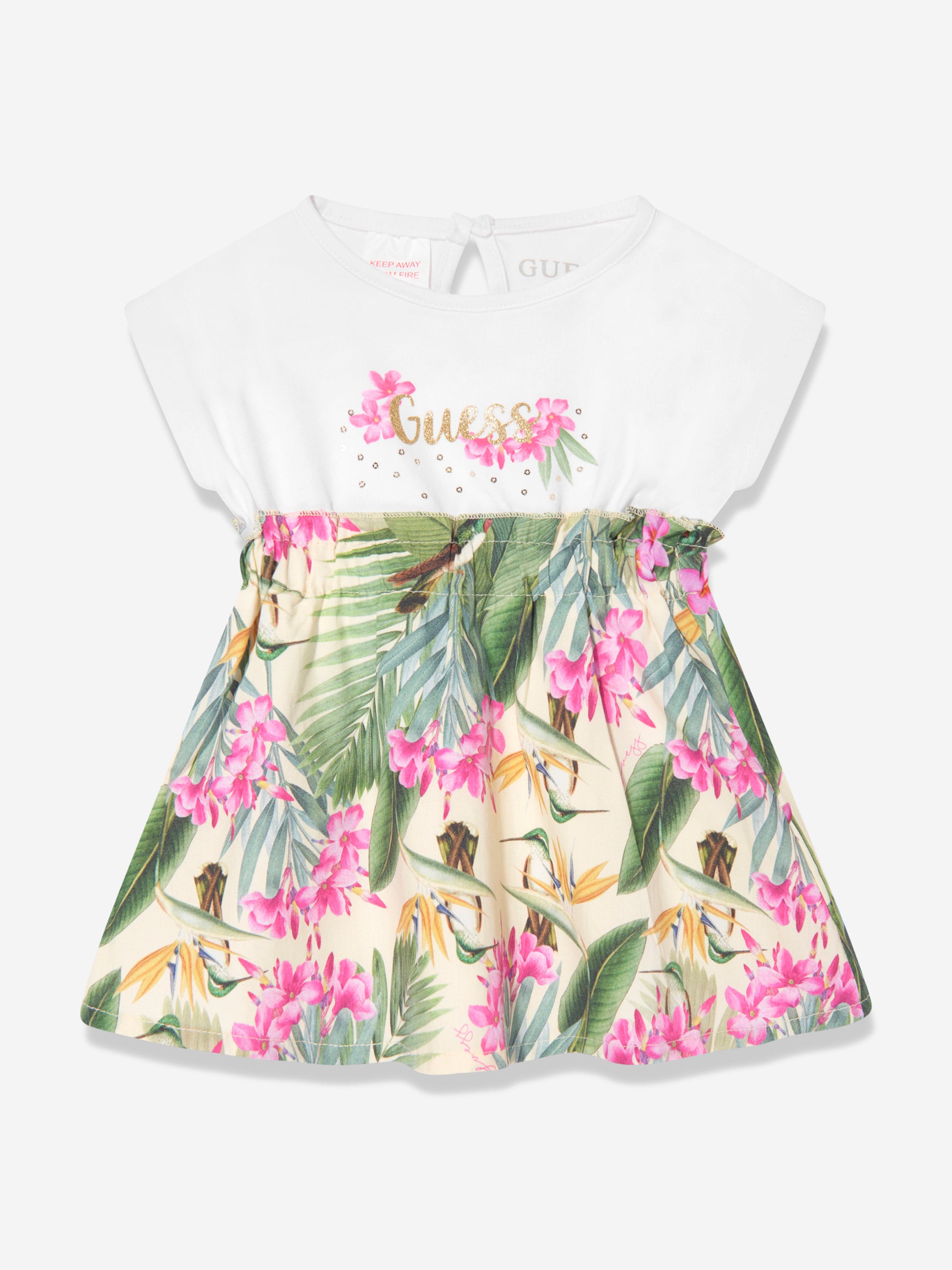 Guess Baby Girls Dress With Knickers in White