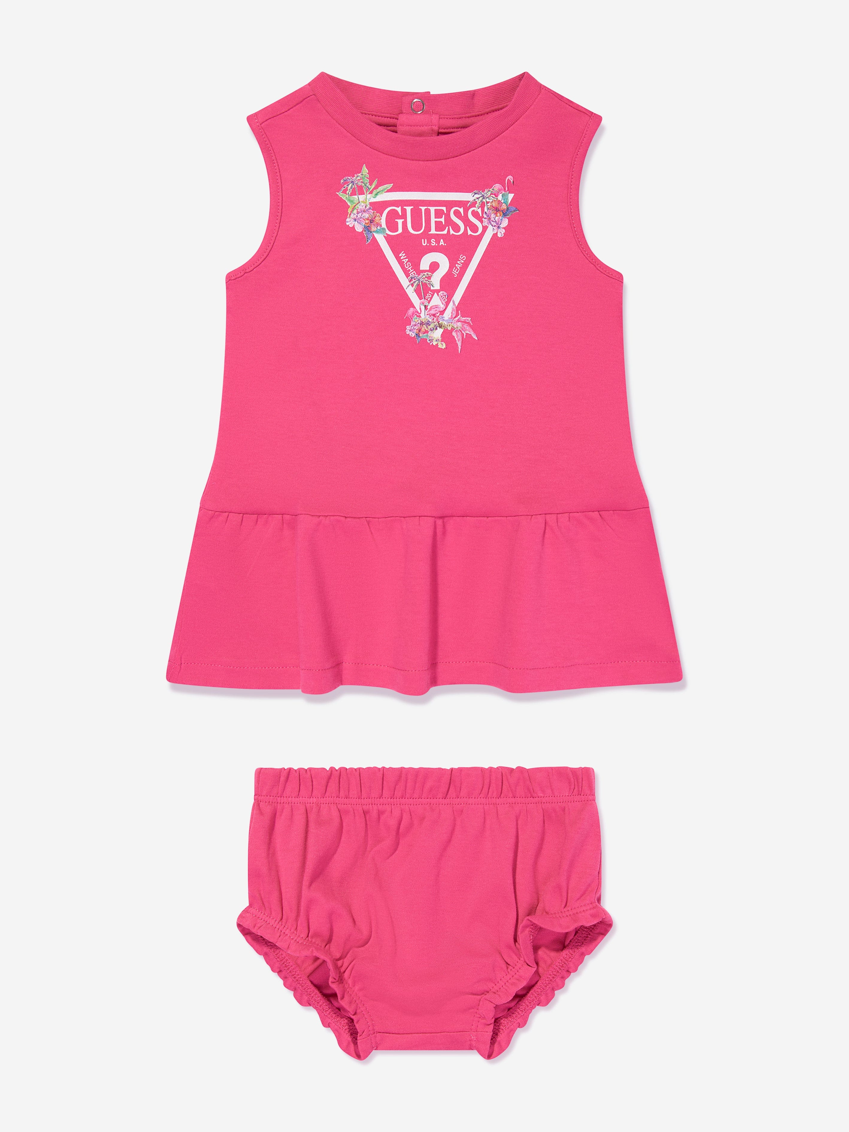 Guess Baby Girls Dress With Knickers in Pink