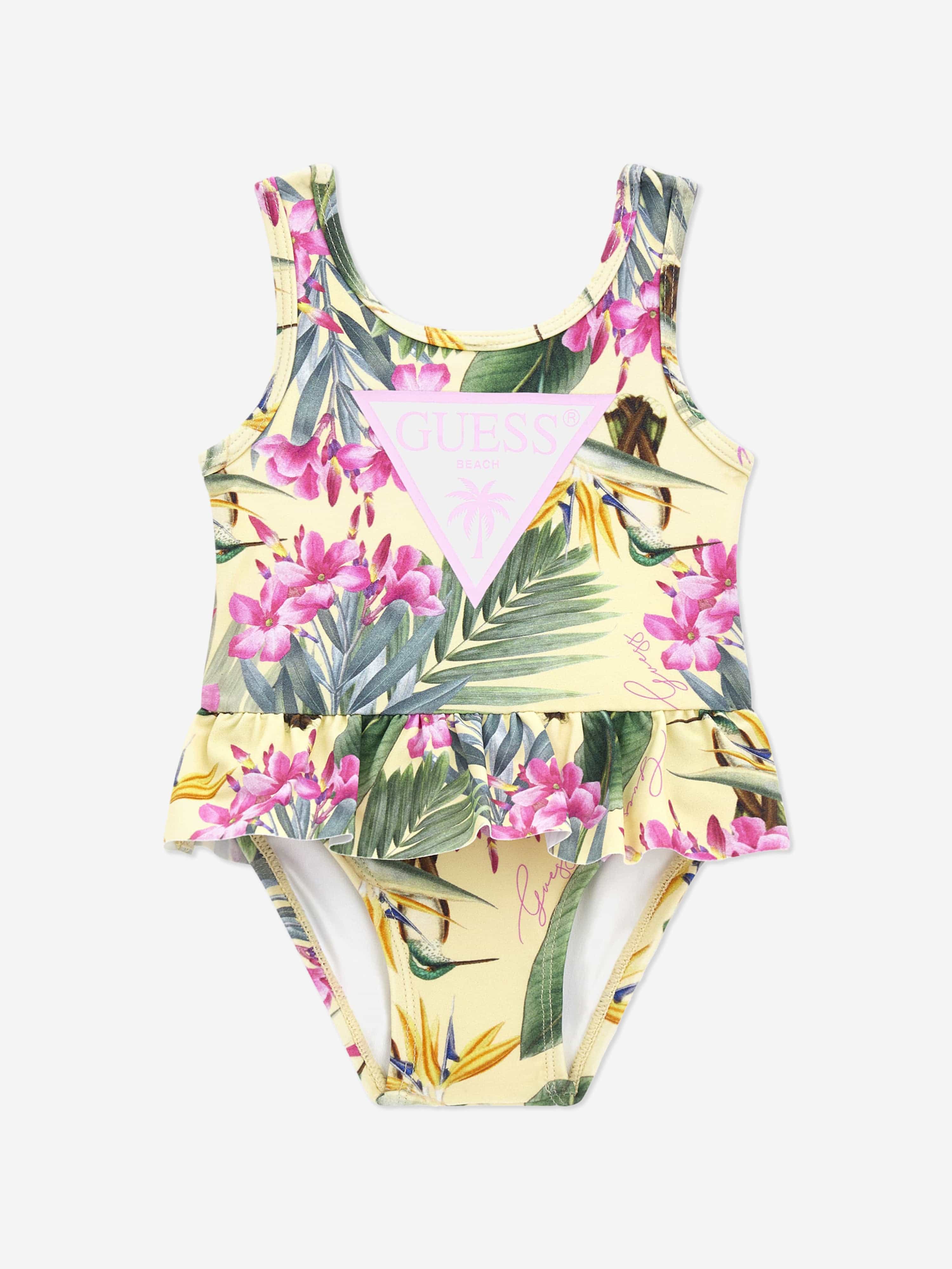 Guess Baby Girls Botanical Swimsuit in Multicolour