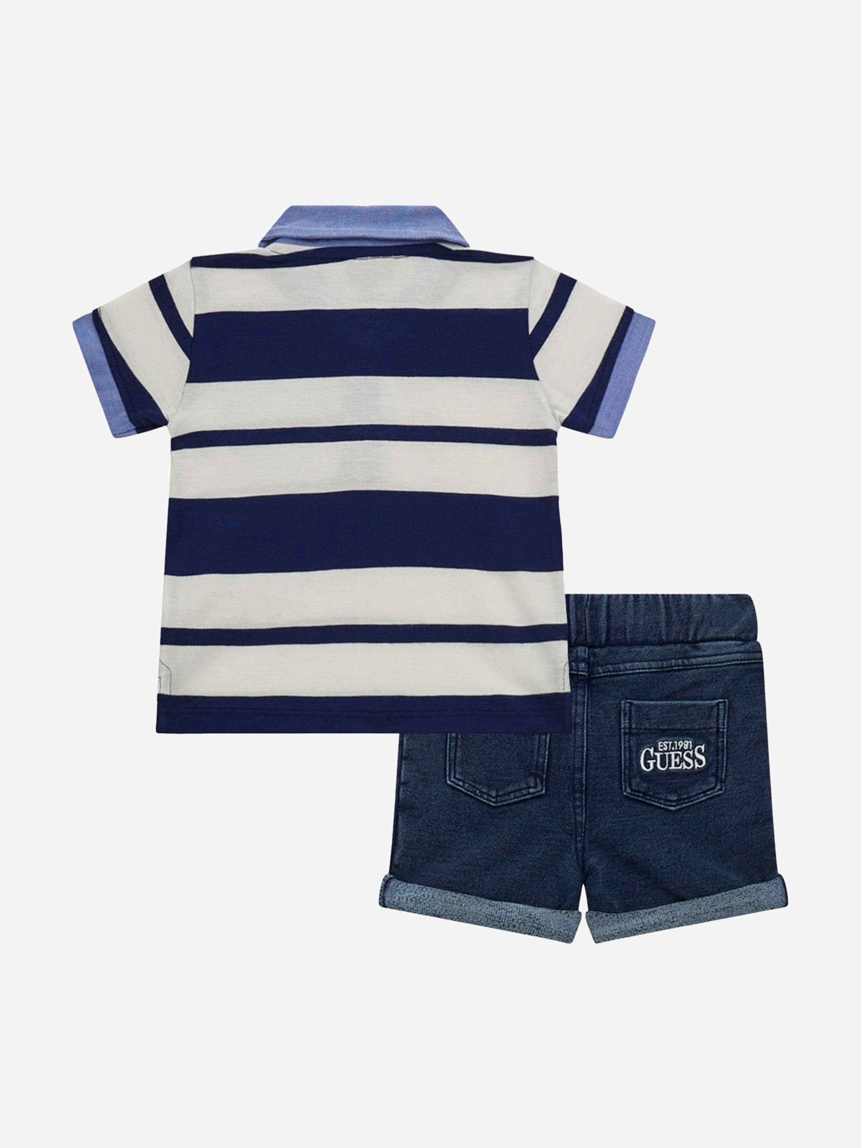 Guess Baby Boys Shorts Set in Blue