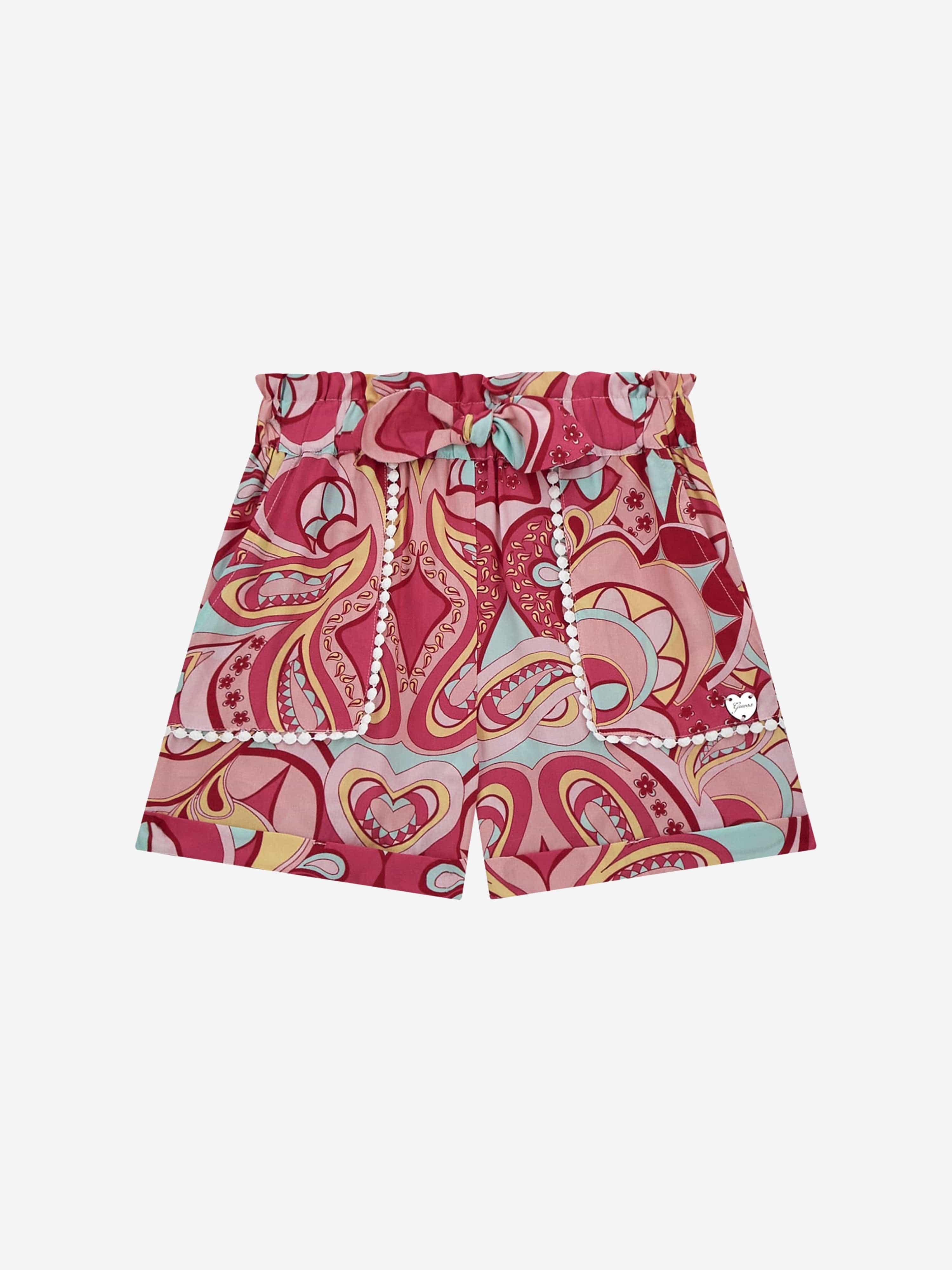 Guess Girls Paisley Shorts in Pink